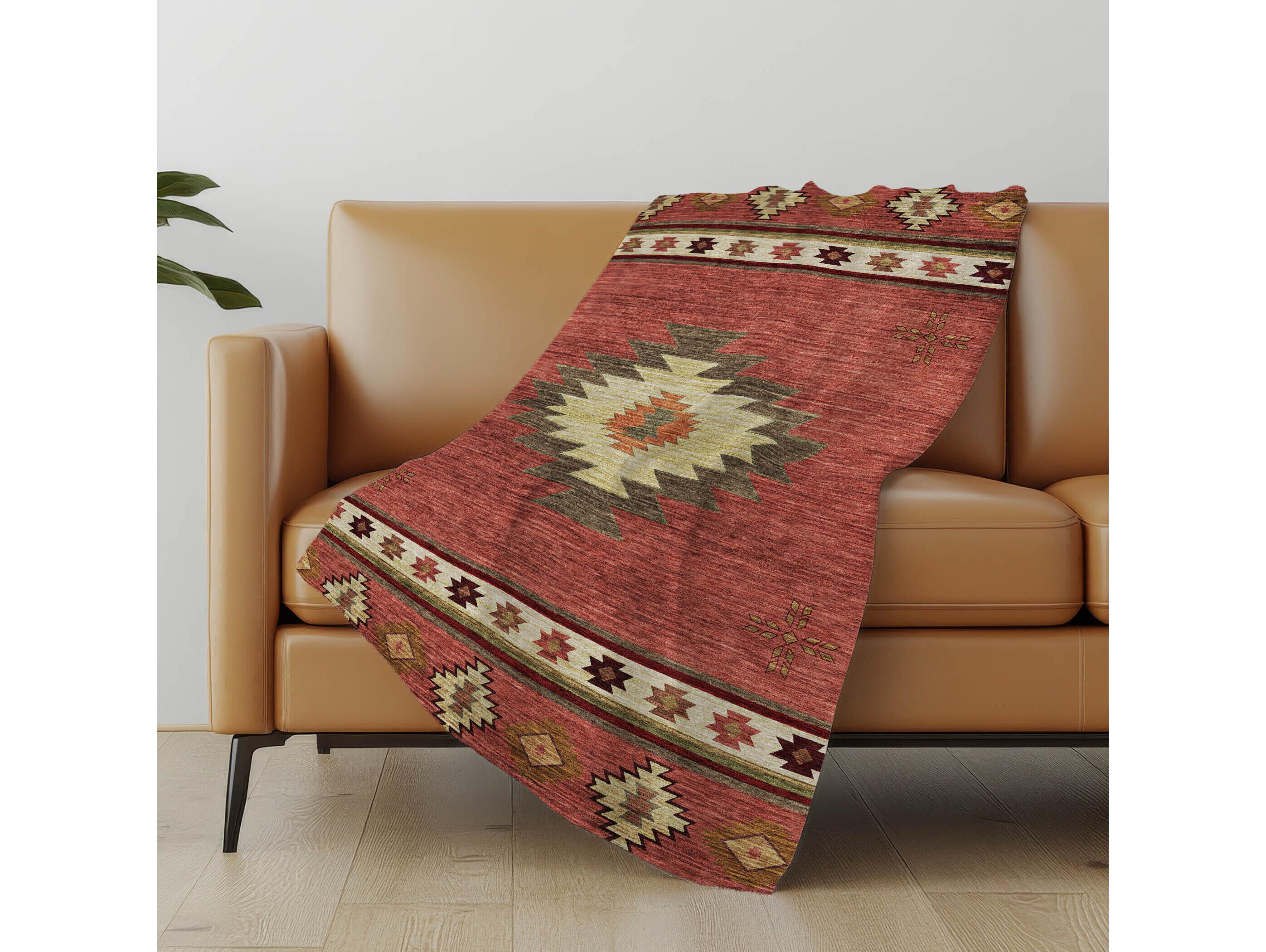 Dalyn Sherpa Red Polyester Throw
