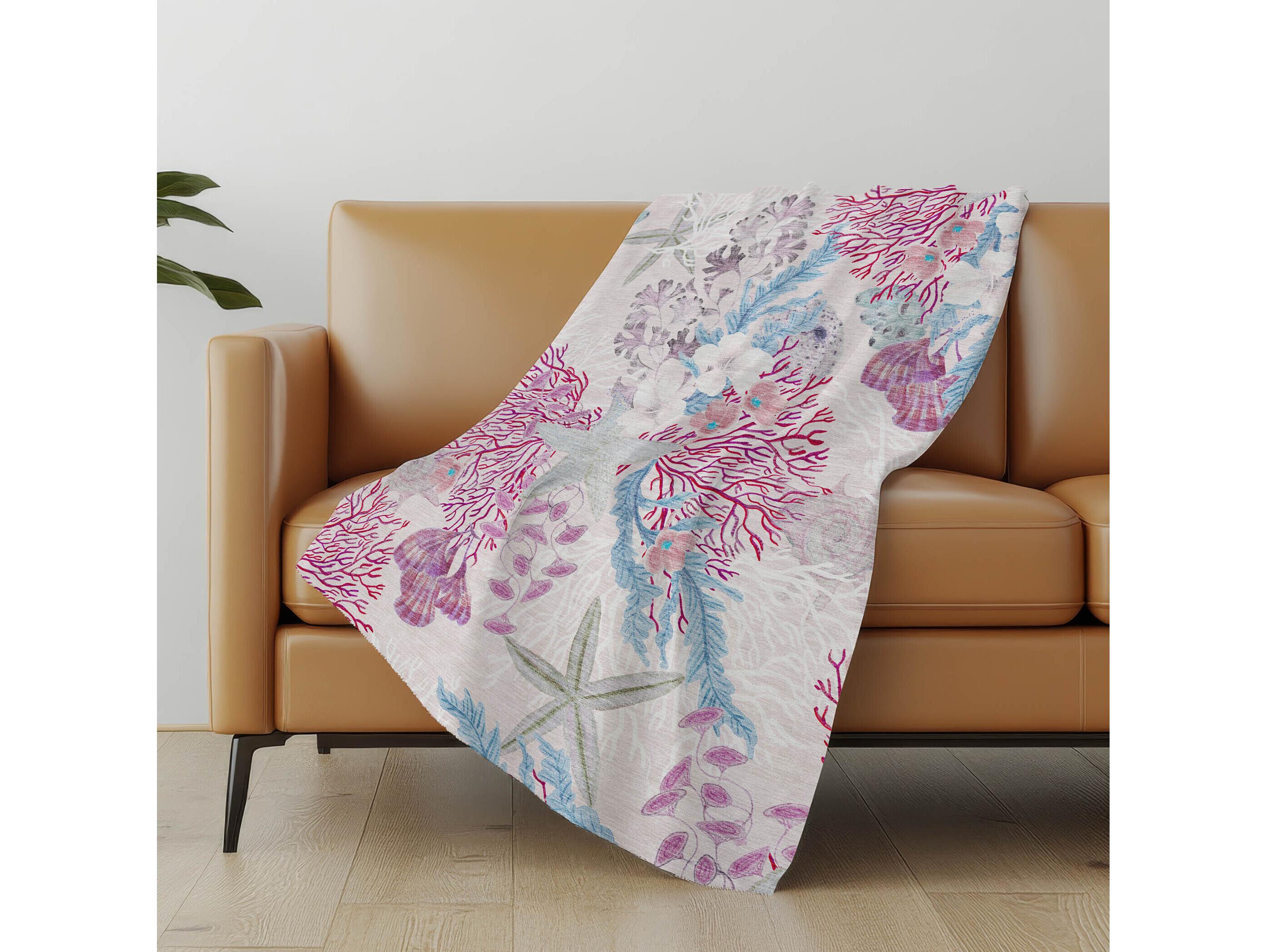 Dalyn Sherpa Pink Polyester Throw