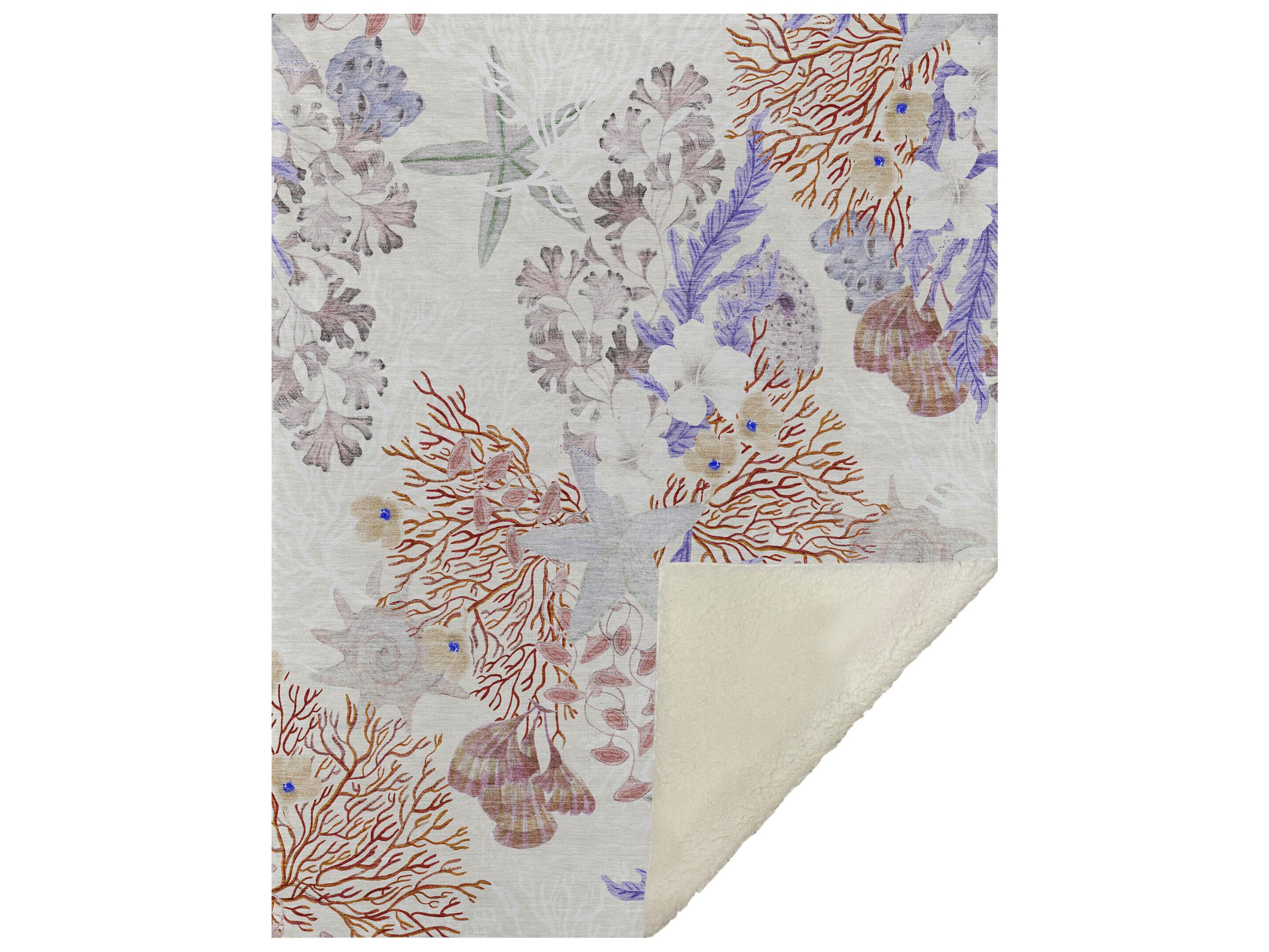 Dalyn Sherpa Ivory Polyester Throw