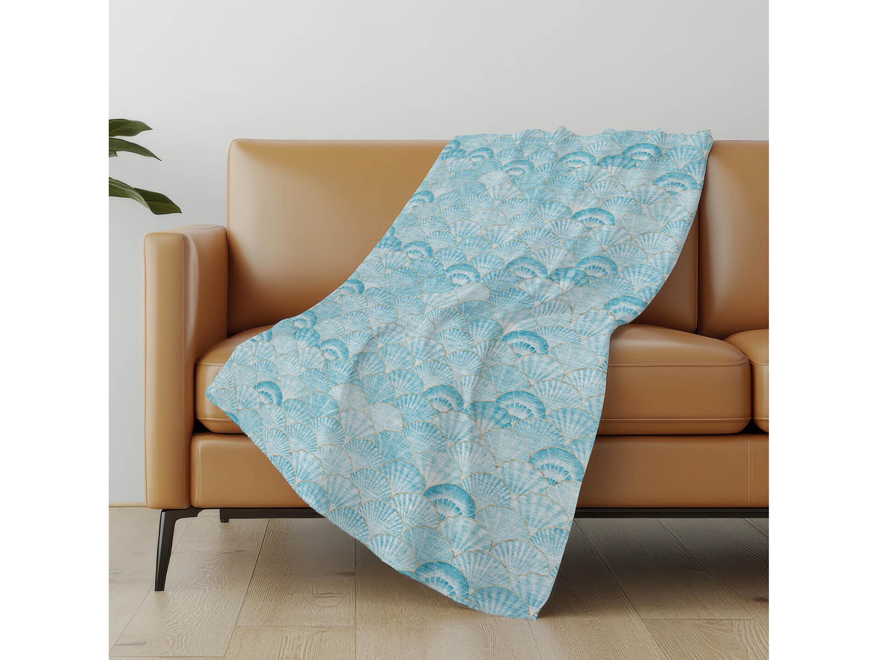 Dalyn Sherpa Teal Polyester Throw