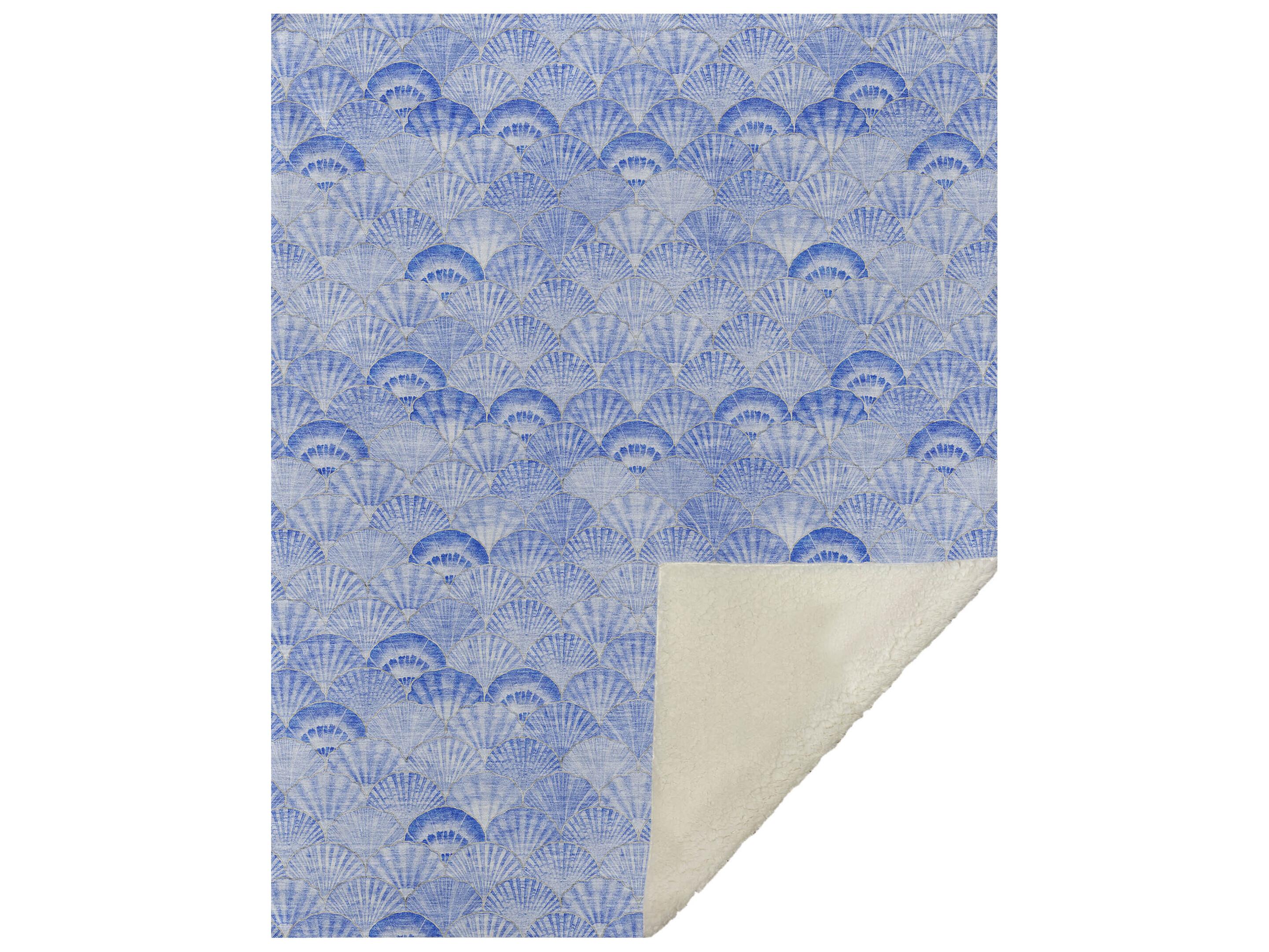 Dalyn Sherpa Blue Polyester Throw