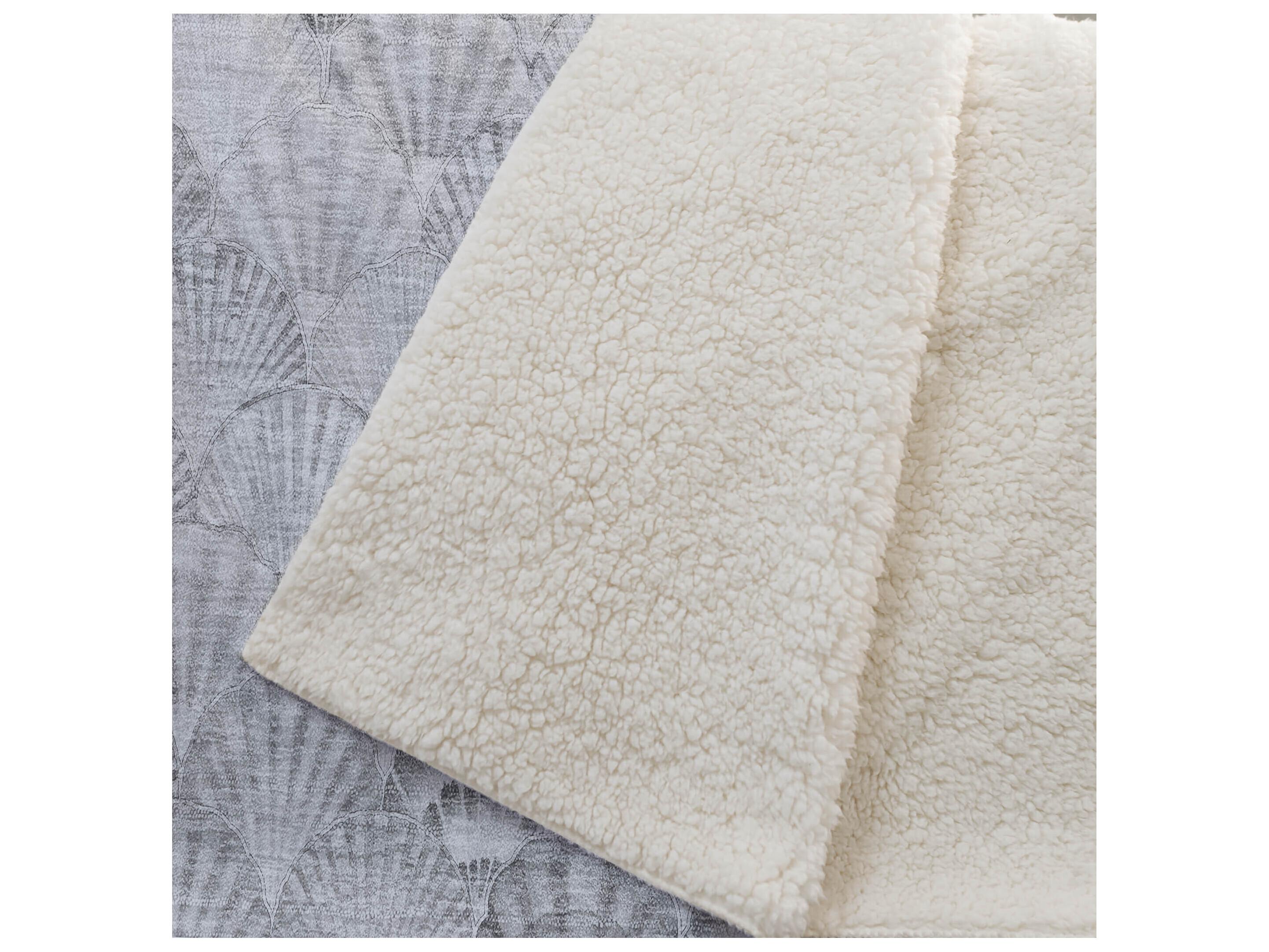 Dalyn Sherpa Gray Polyester Throw