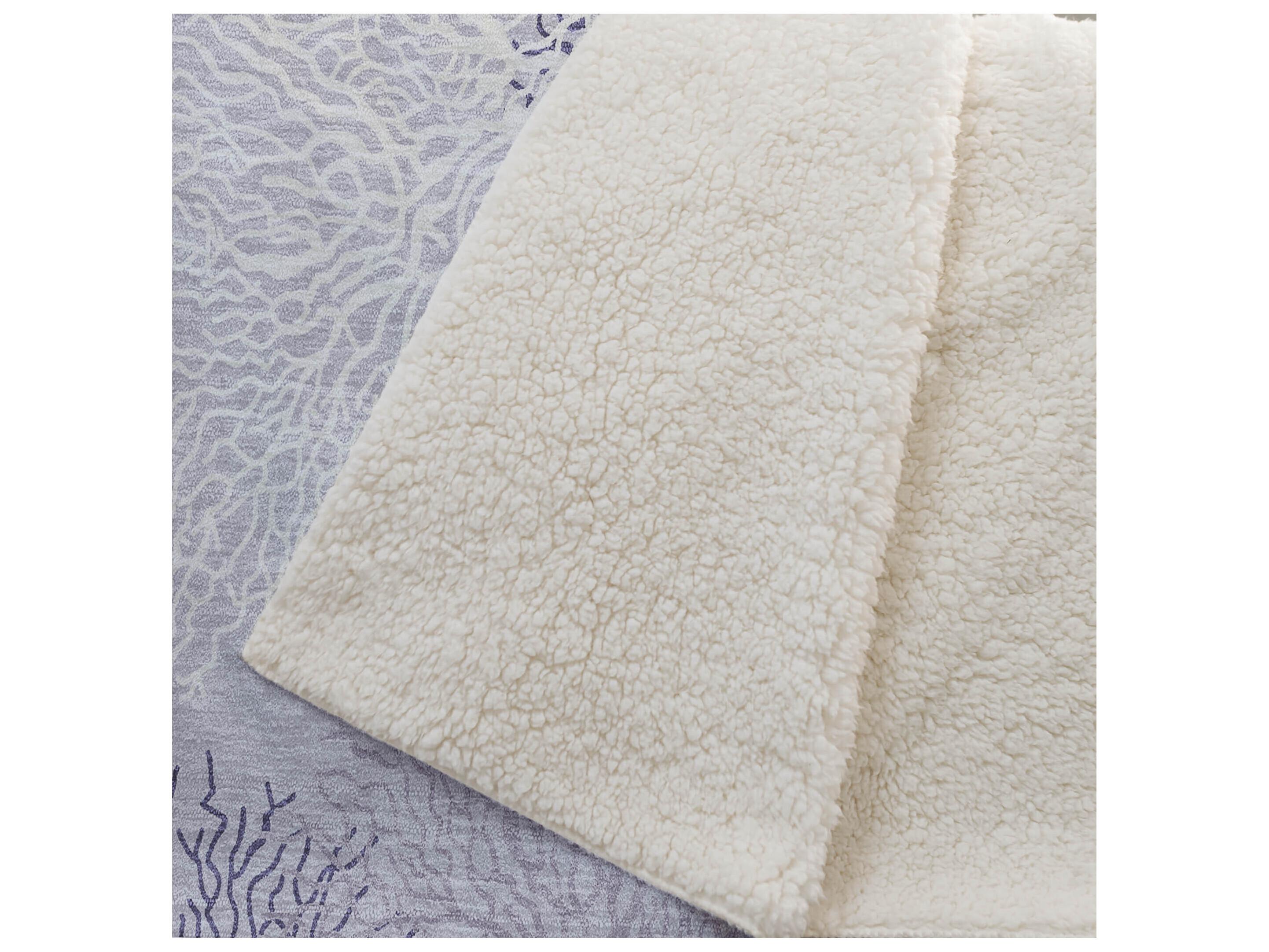 Dalyn Sherpa Purple Polyester Throw