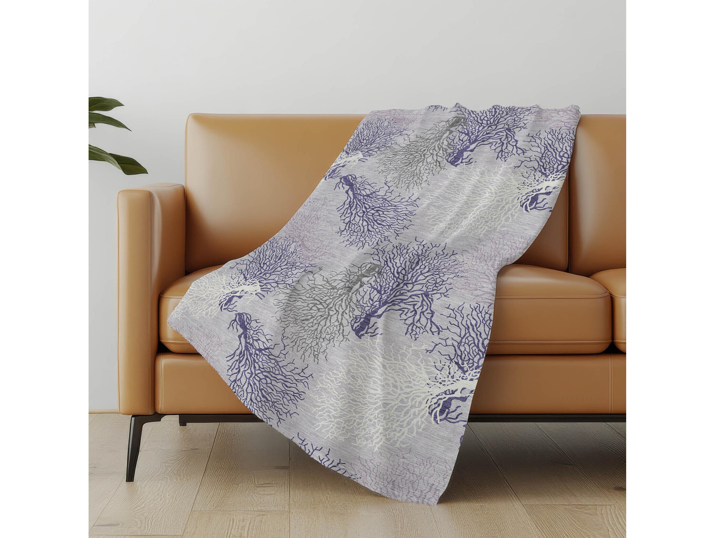 Dalyn Sherpa Purple Polyester Throw