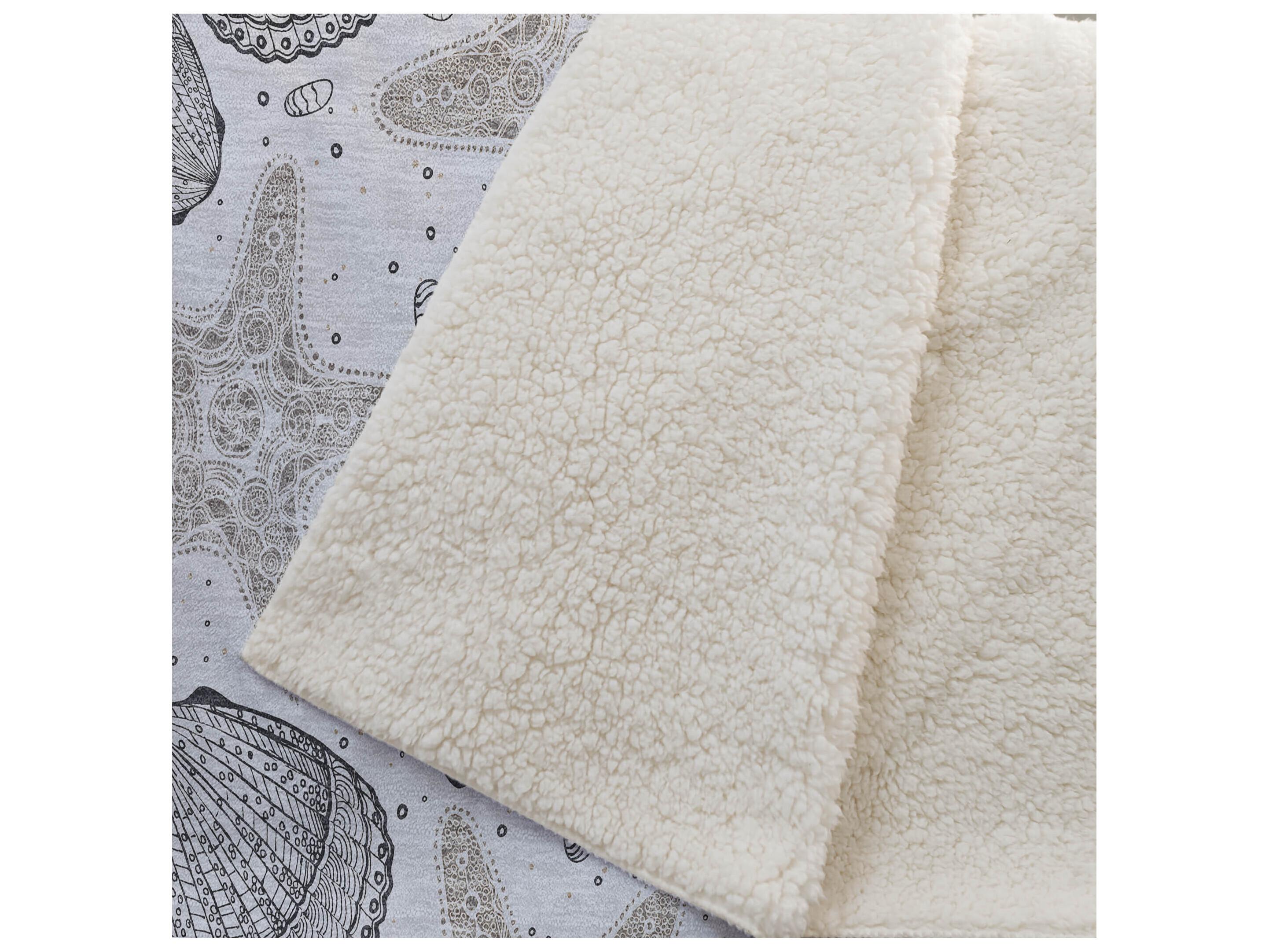 Dalyn Sherpa Gray Polyester Throw