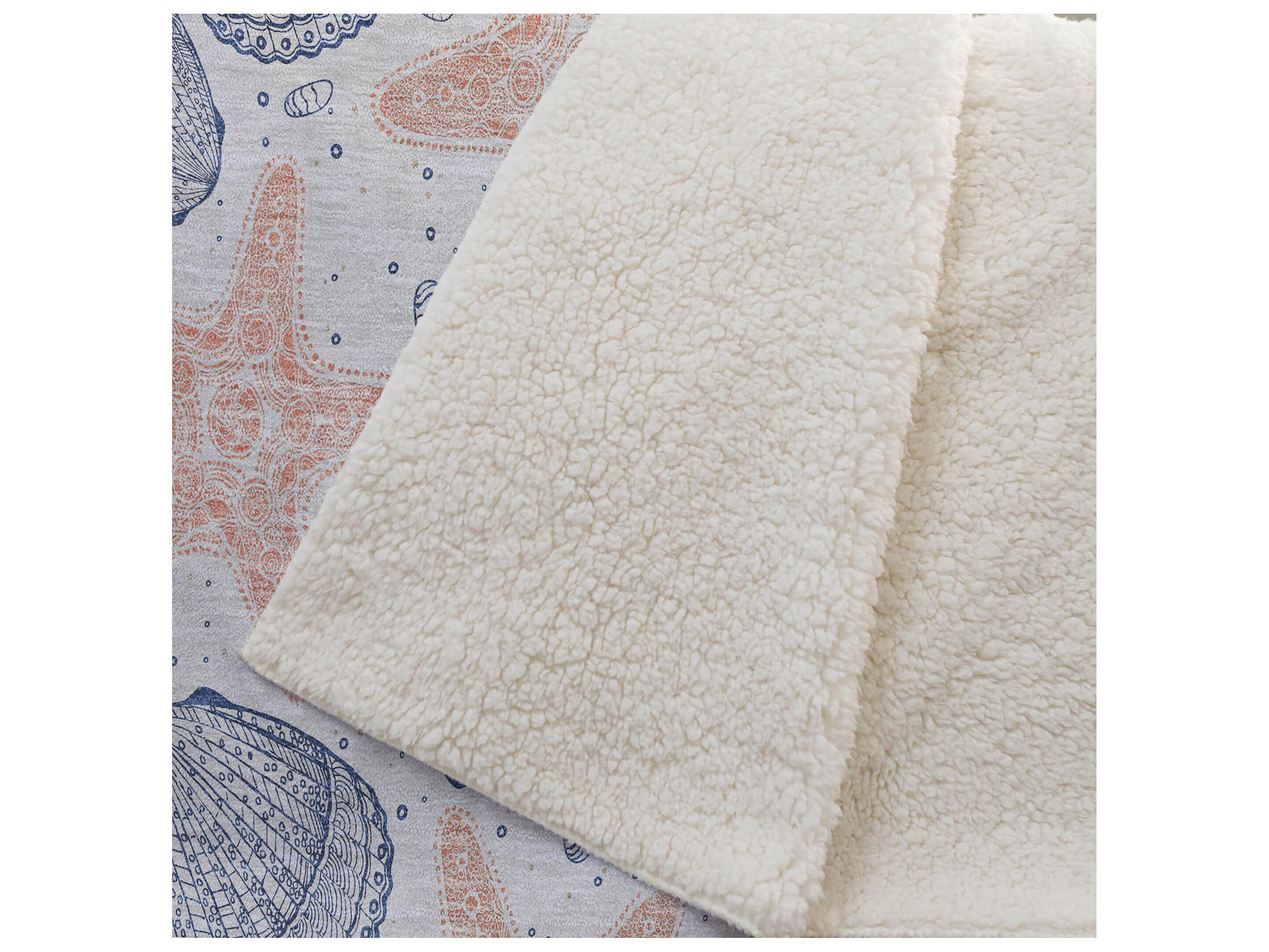 Dalyn Sherpa Beige Polyester Throw