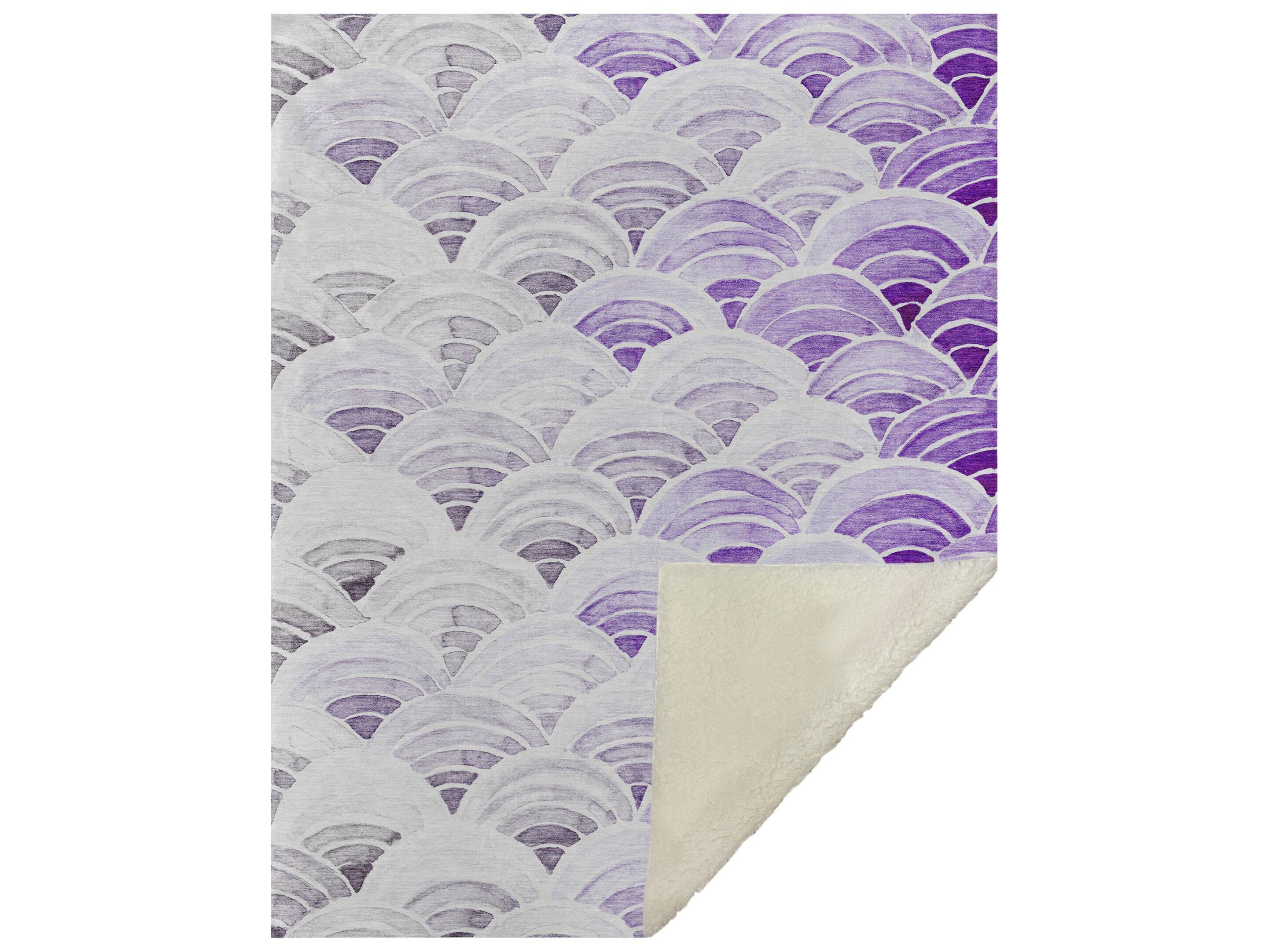Dalyn Sherpa Purple Polyester Throw