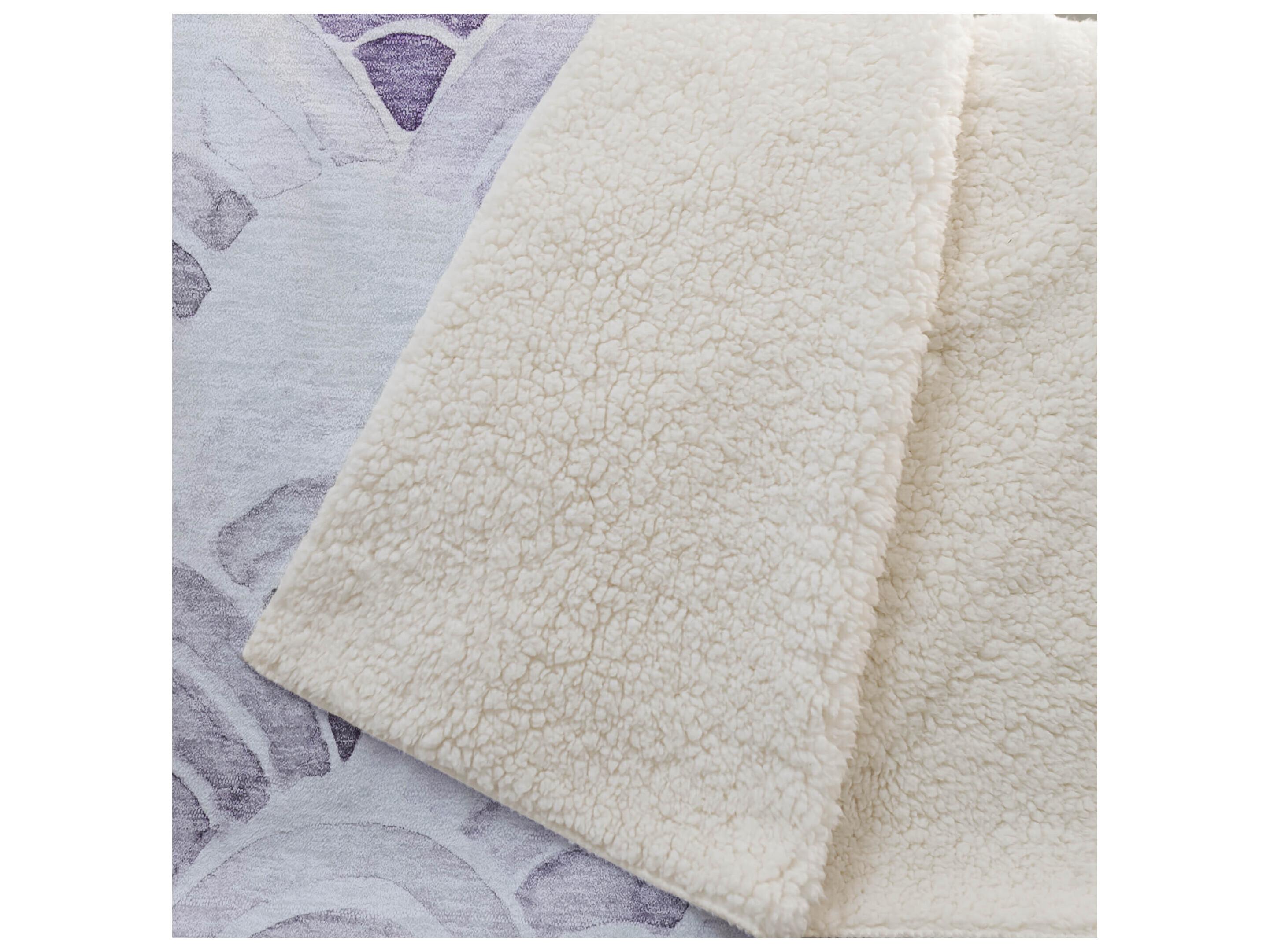 Dalyn Sherpa Purple Polyester Throw
