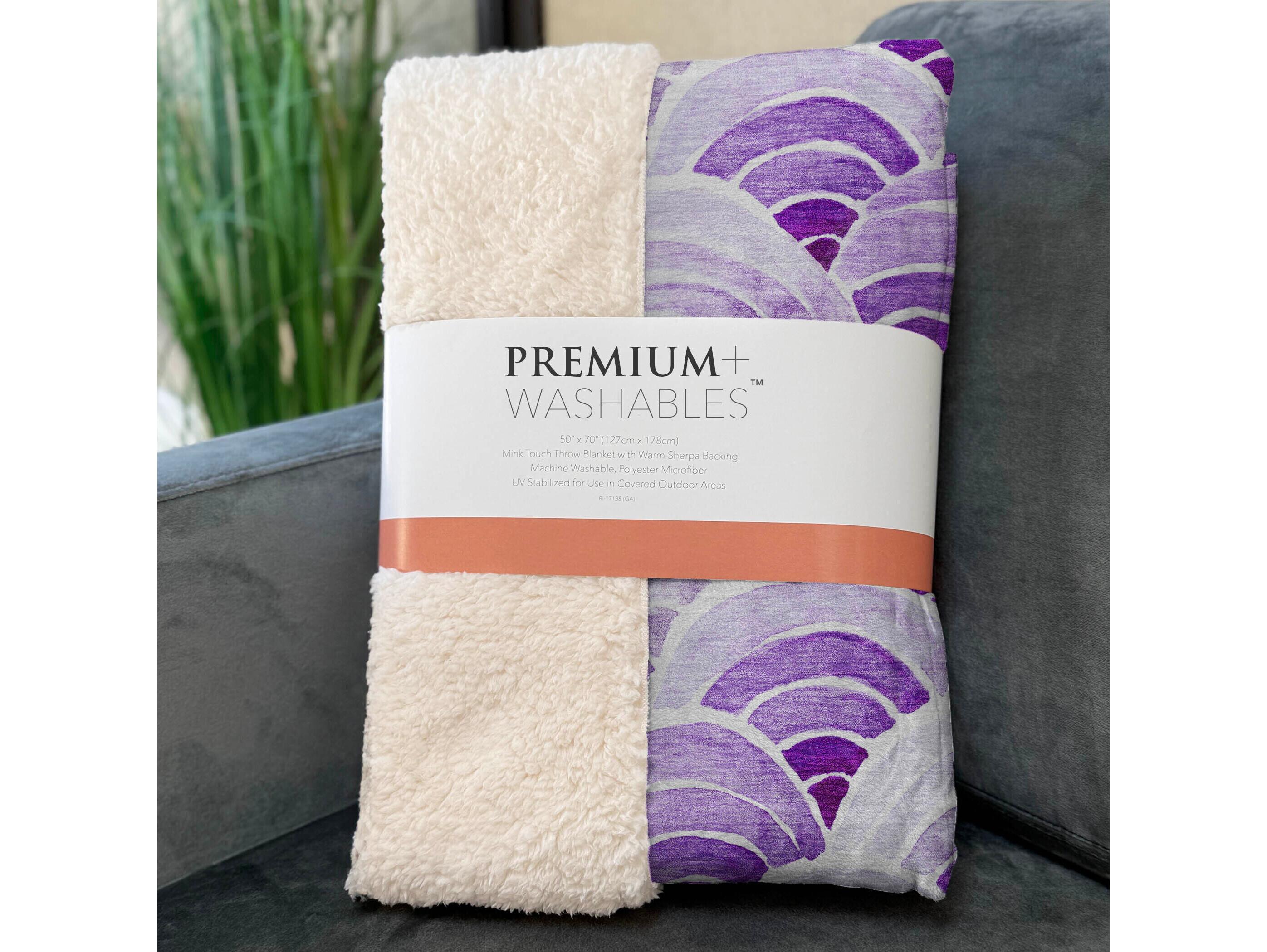 Dalyn Sherpa Purple Polyester Throw