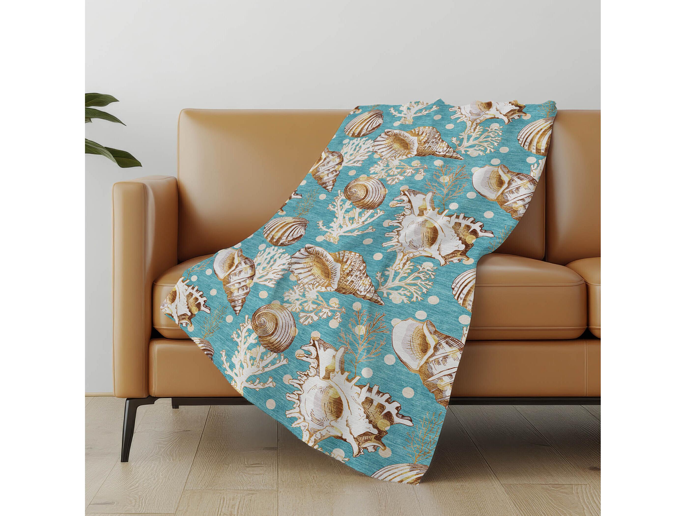 Dalyn Sherpa Teal Polyester Throw