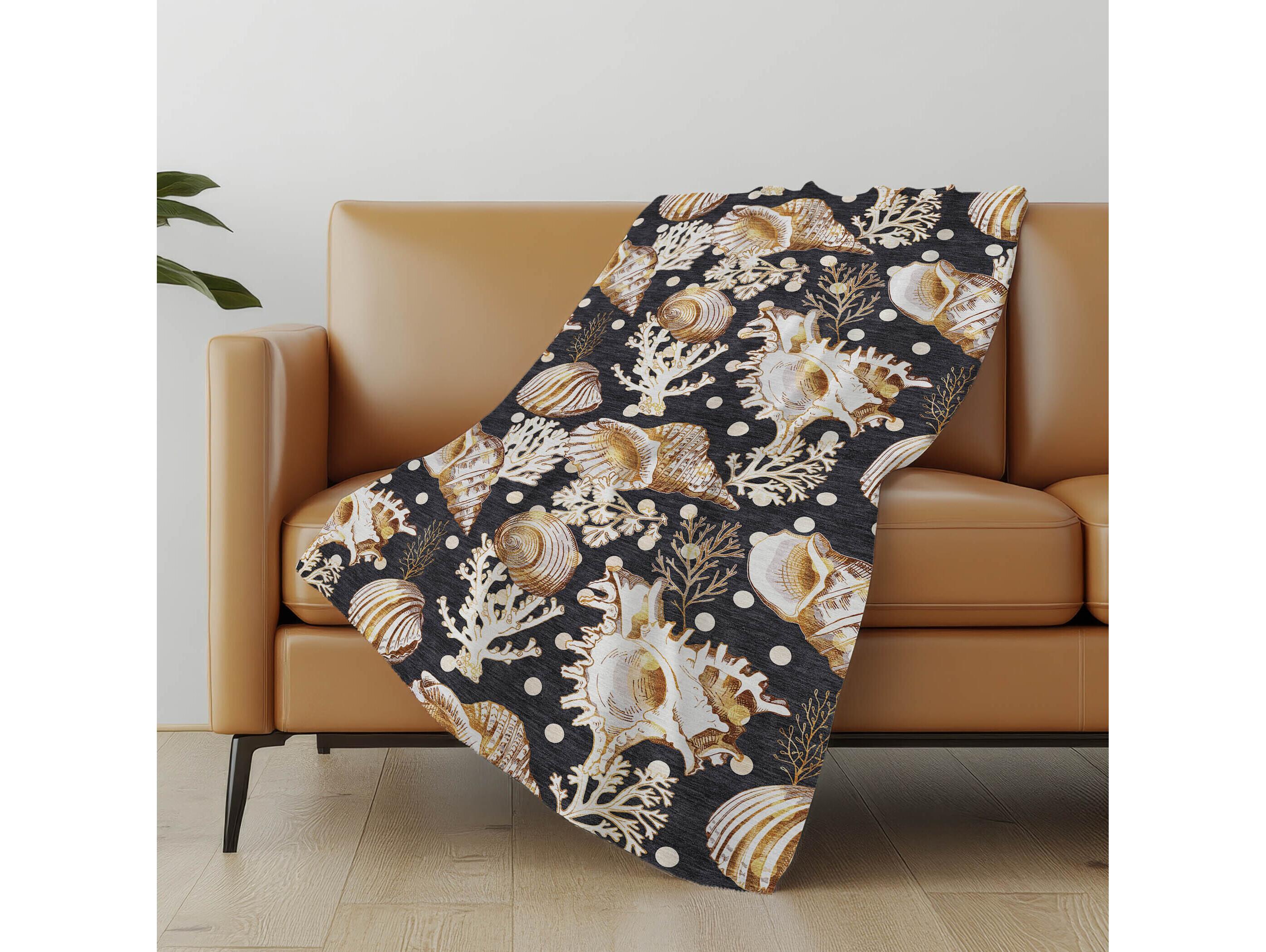 Dalyn Sherpa Black Polyester Throw