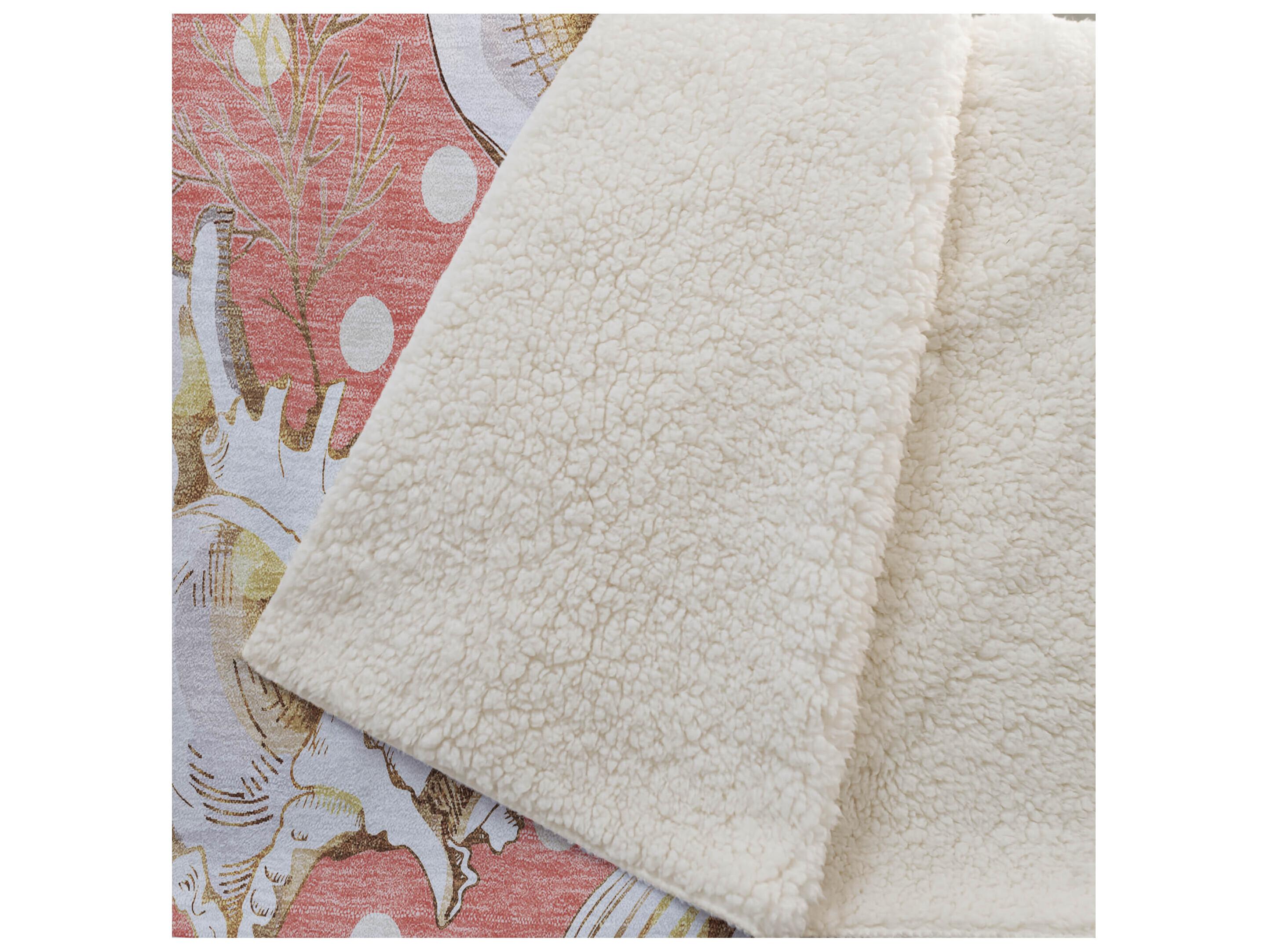 Dalyn Sherpa Orange Polyester Throw