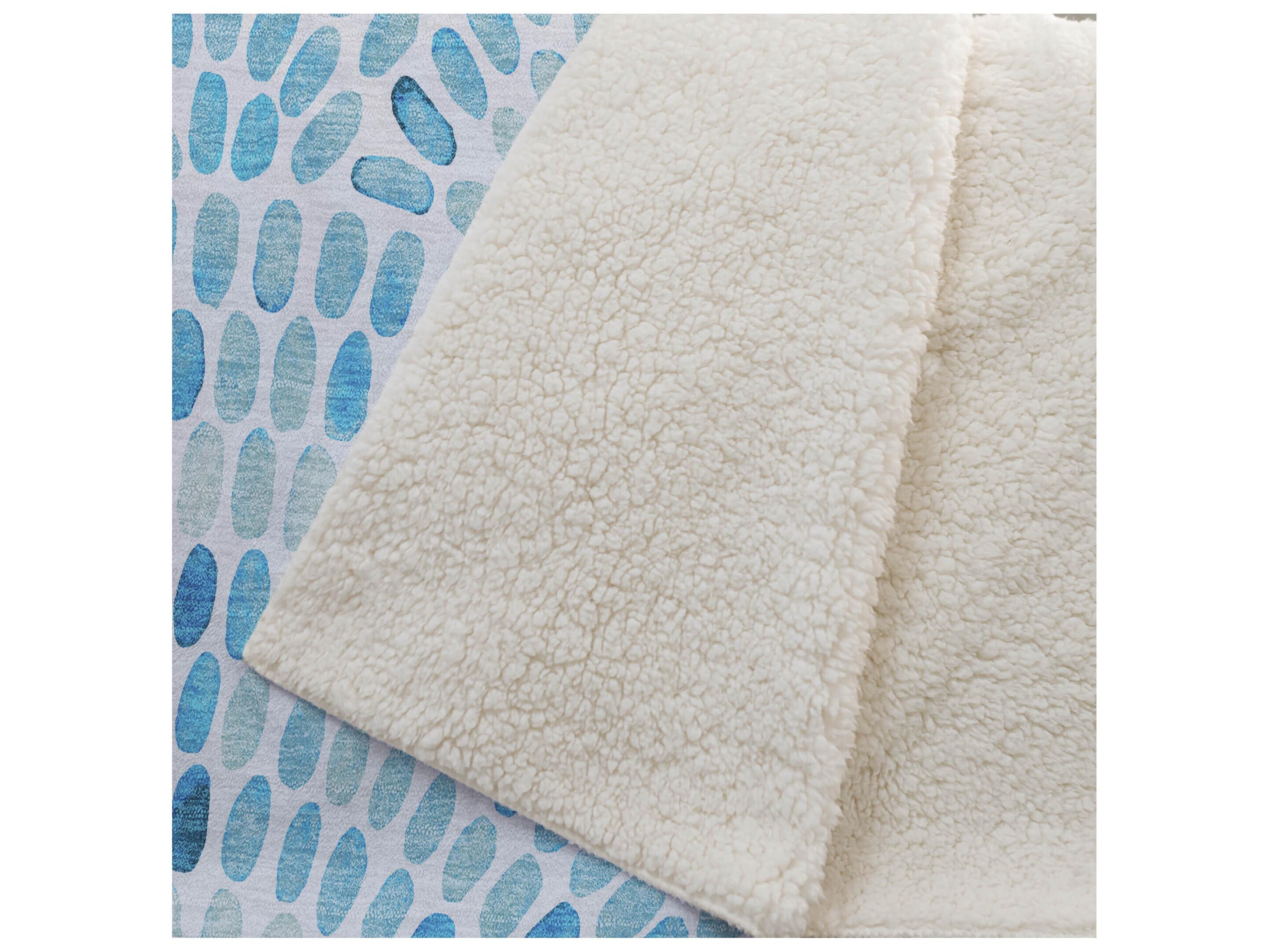 Dalyn Sherpa Teal Polyester Throw