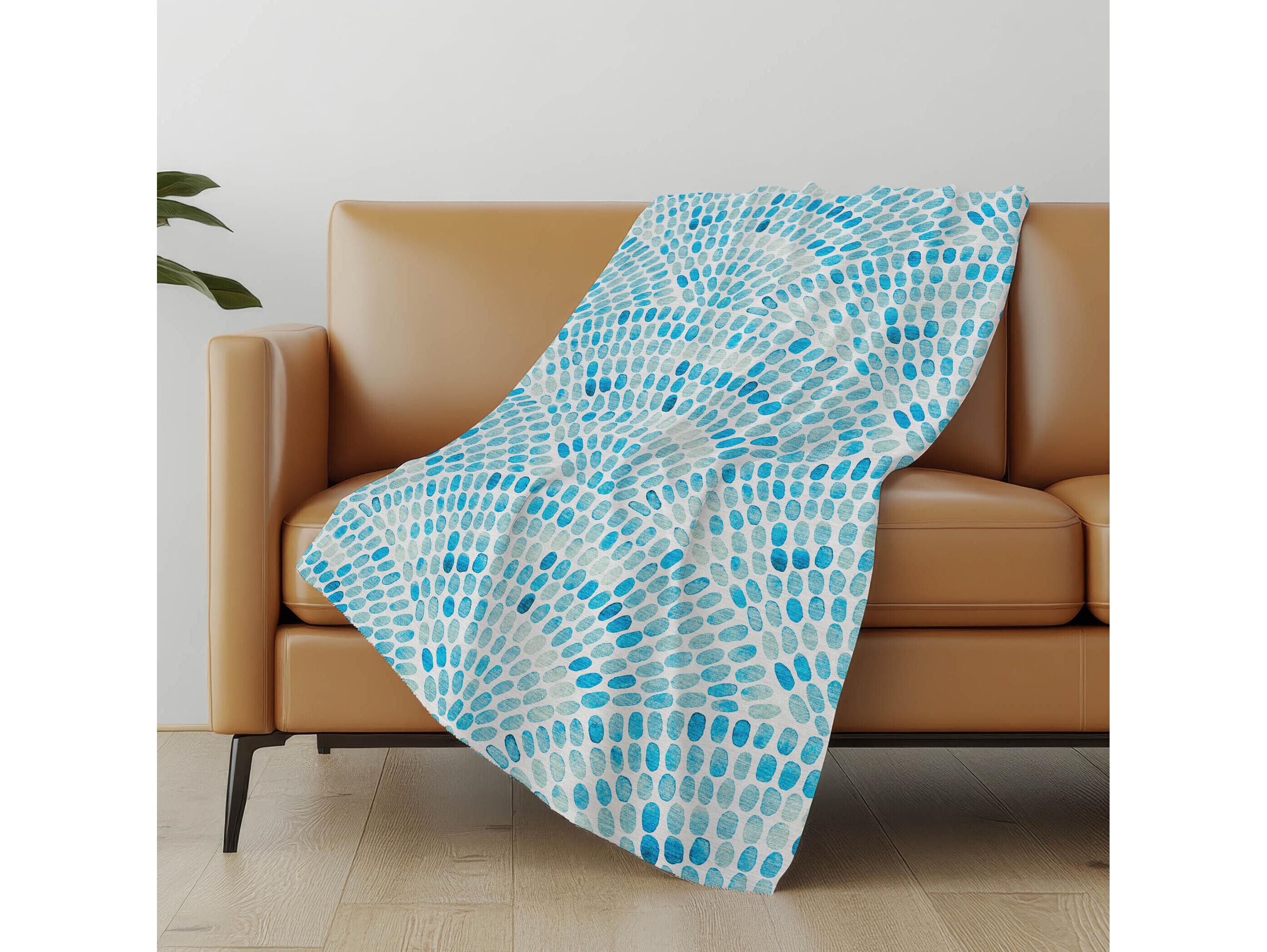Dalyn Sherpa Teal Polyester Throw