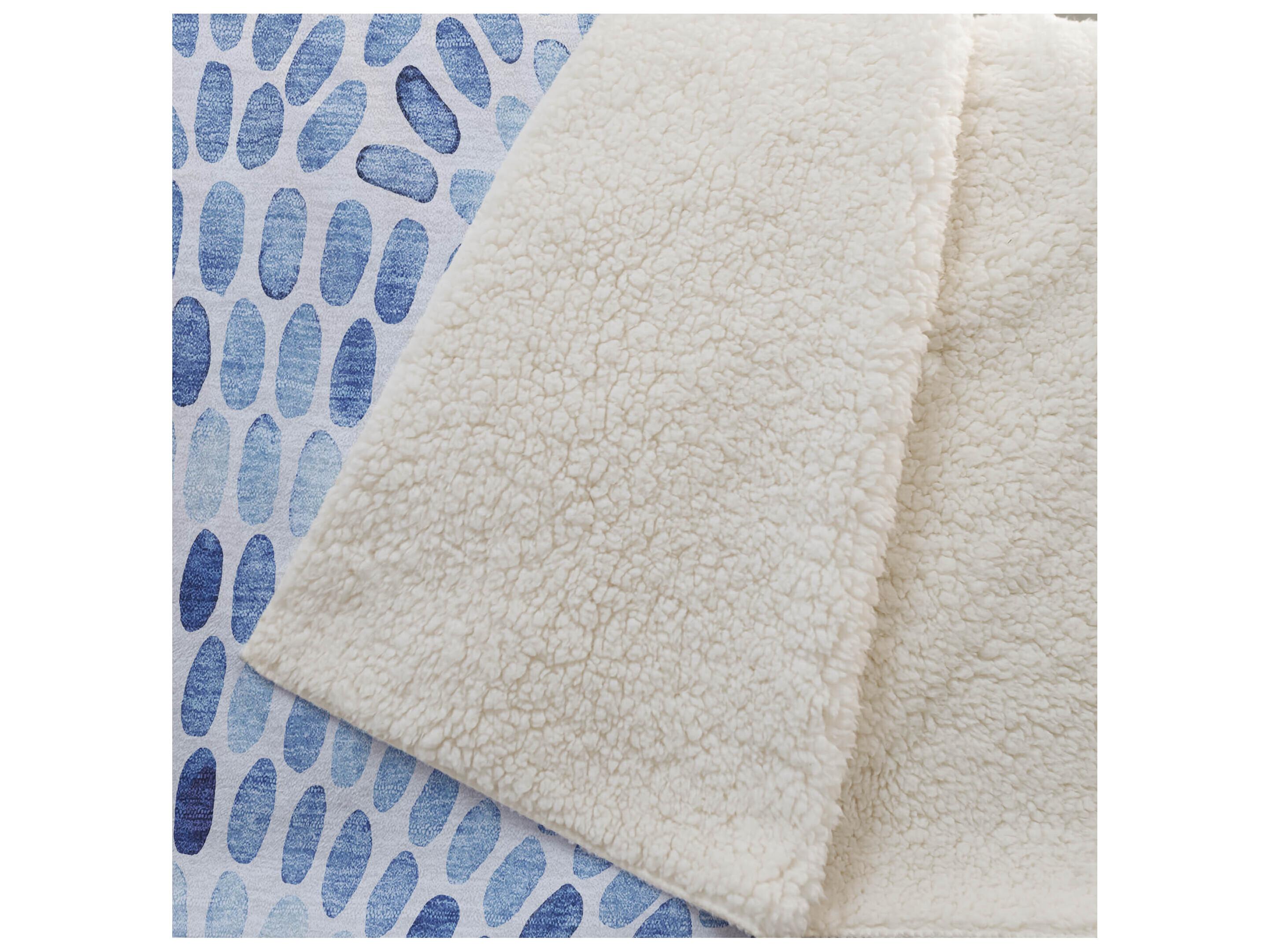 Dalyn Sherpa Blue Polyester Throw