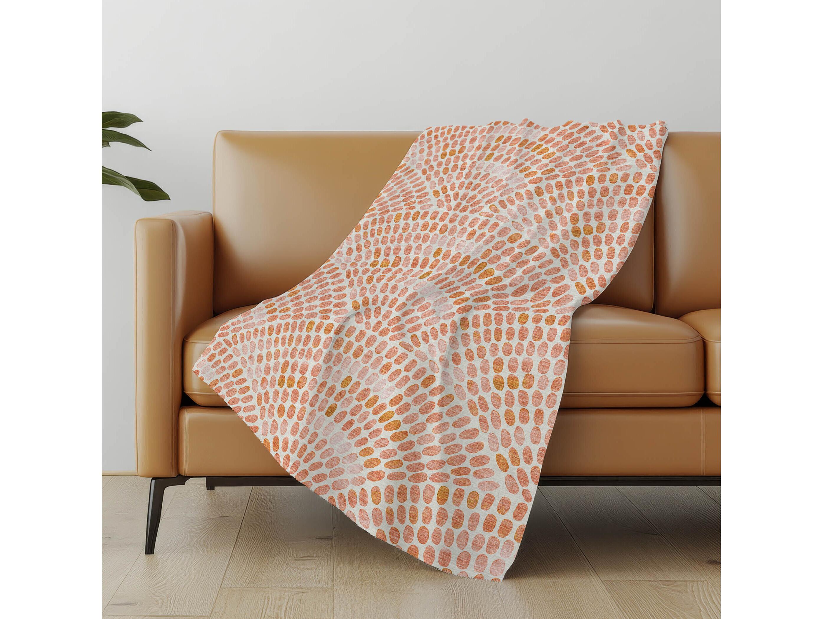 Dalyn Sherpa Orange Polyester Throw