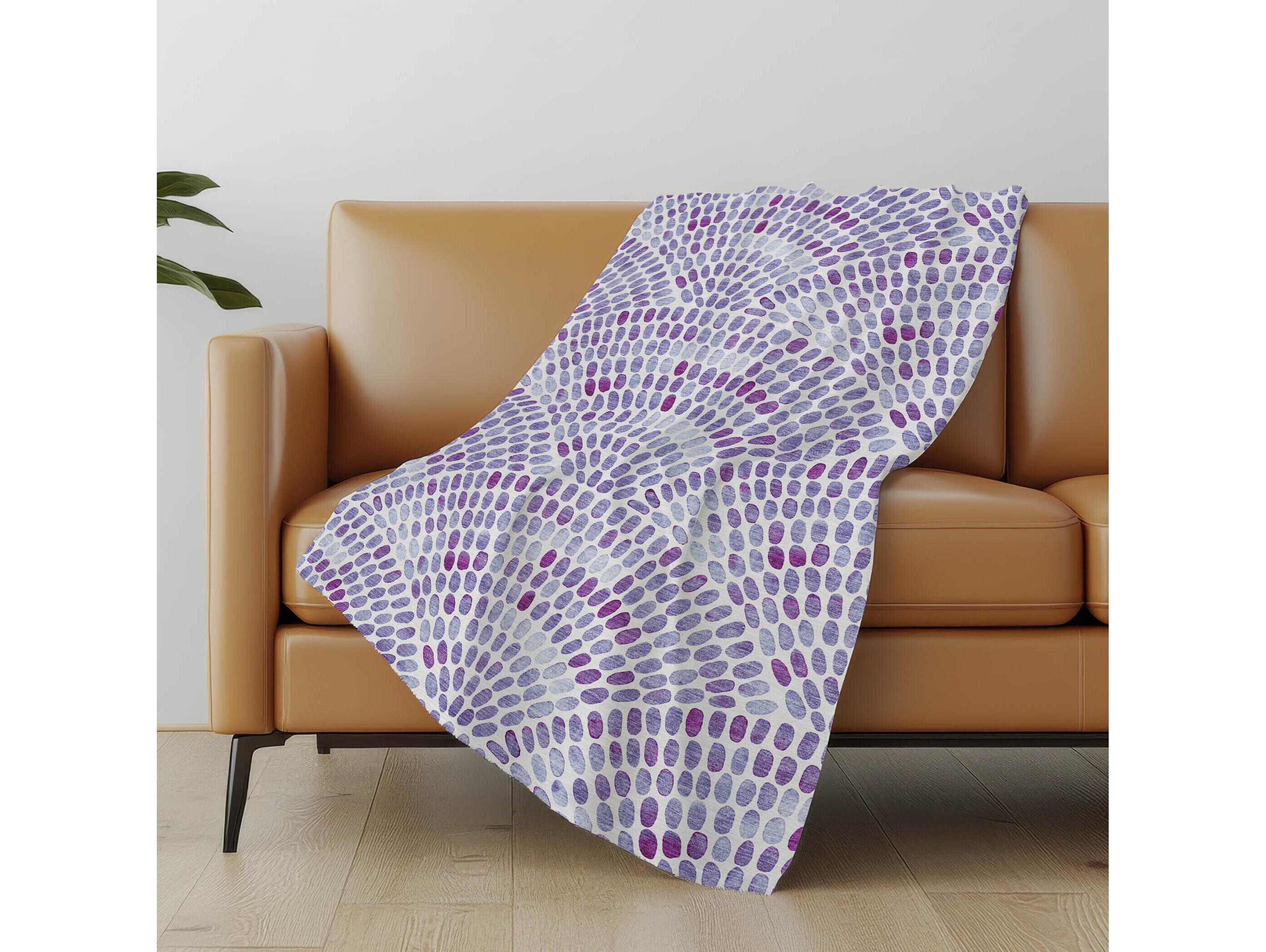 Dalyn Sherpa Purple Polyester Throw