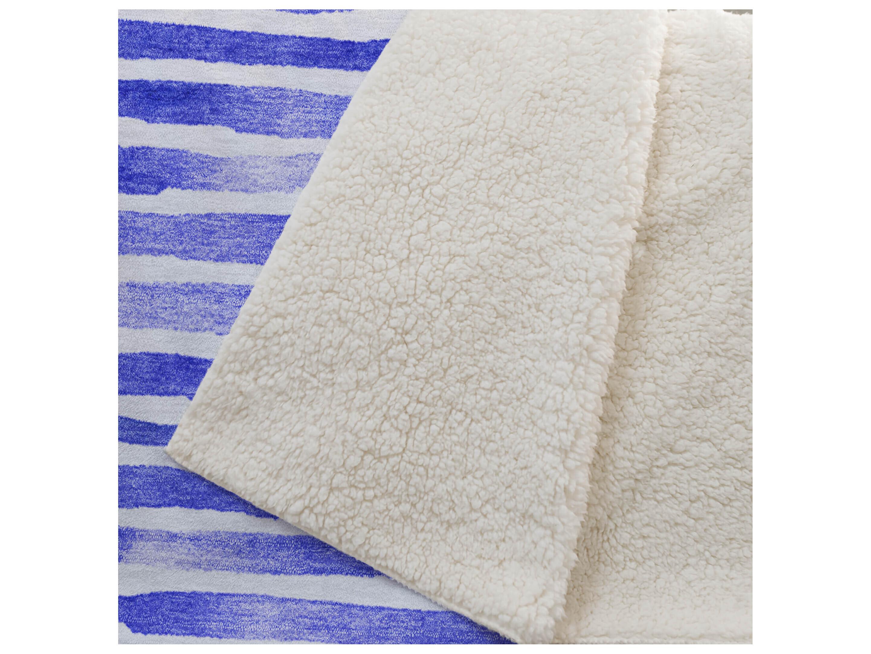 Dalyn Sherpa Blue Polyester Throw