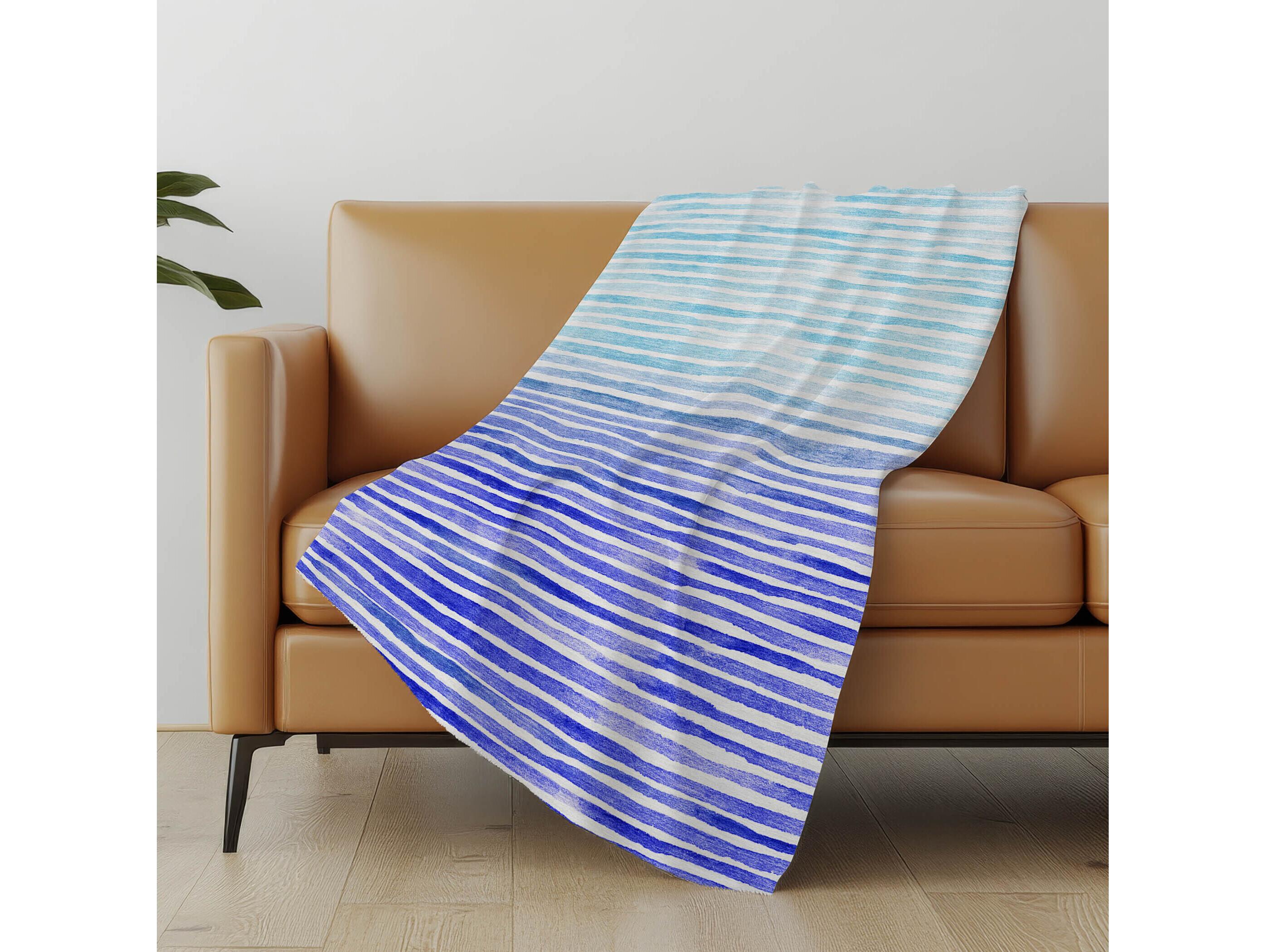 Dalyn Sherpa Blue Polyester Throw