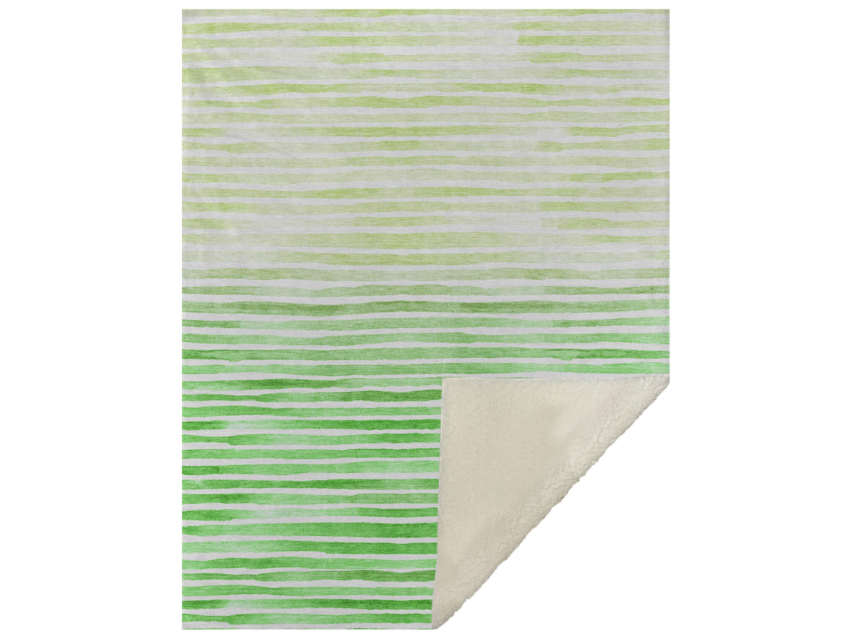 Dalyn Sherpa Green Polyester Throw