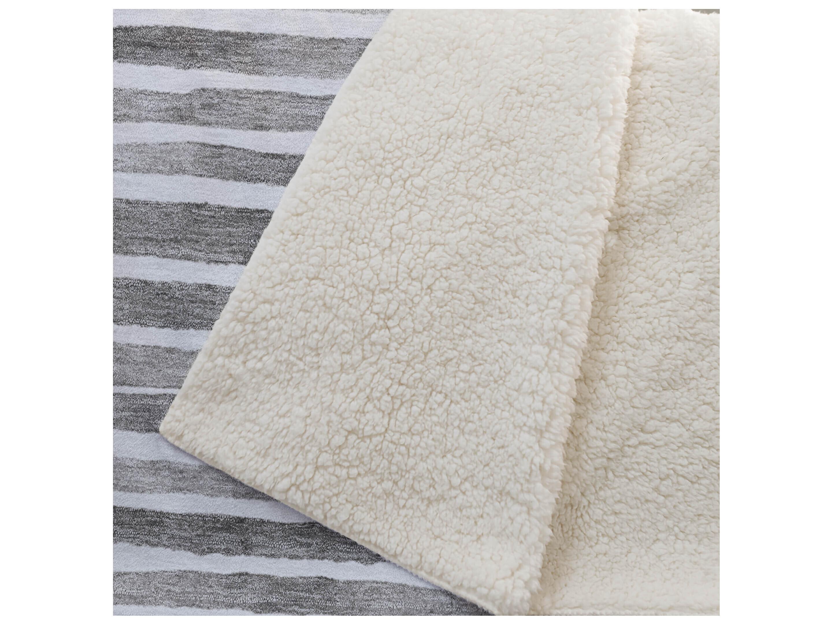 Dalyn Sherpa Gray Polyester Throw
