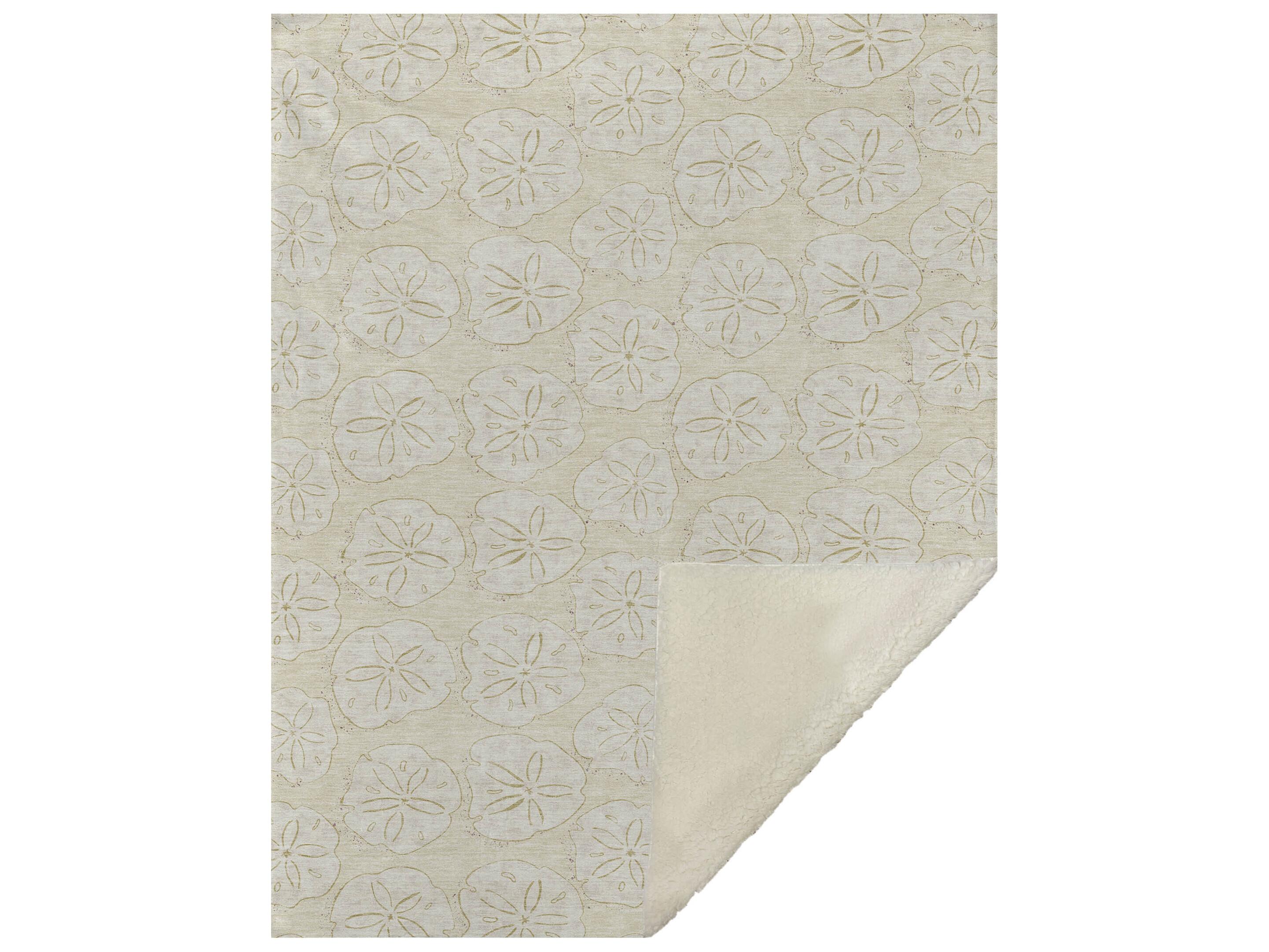 Dalyn Sherpa Ivory Polyester Throw