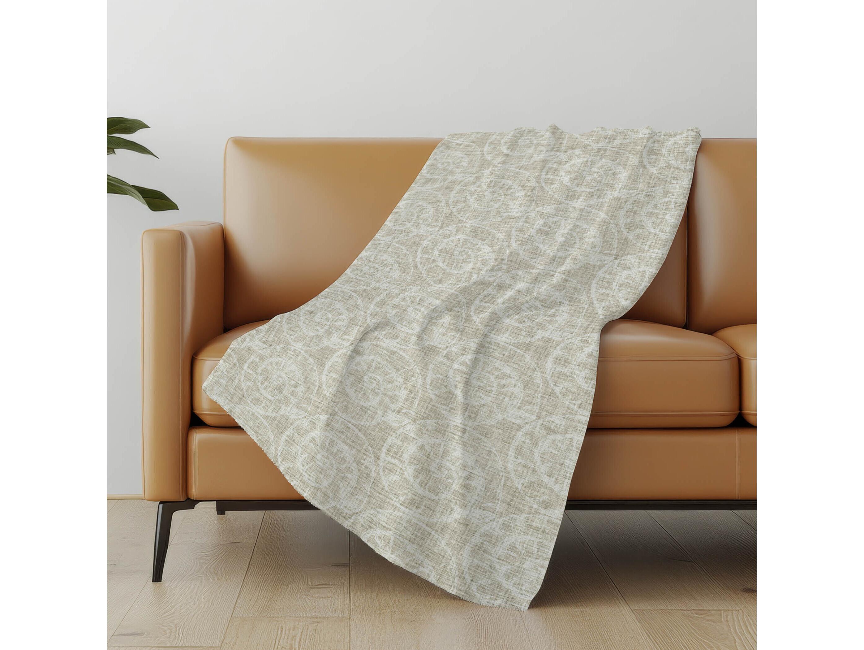 Dalyn Sherpa Beige Polyester Throw