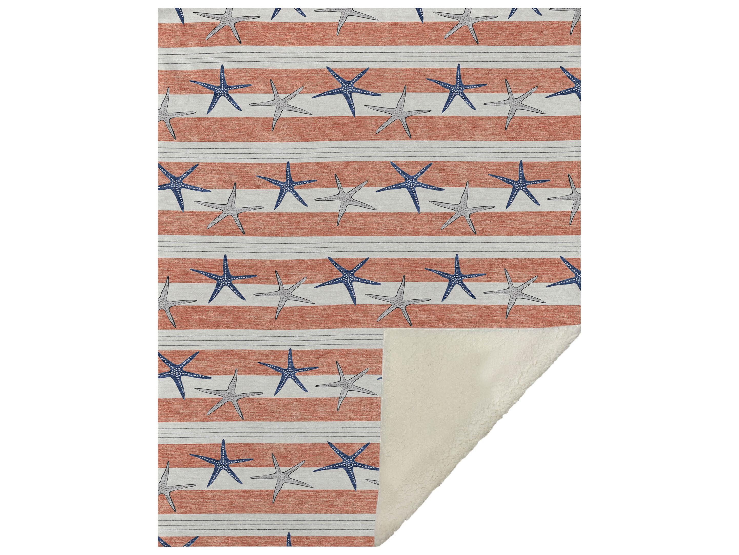 Dalyn Sherpa Orange Polyester Throw