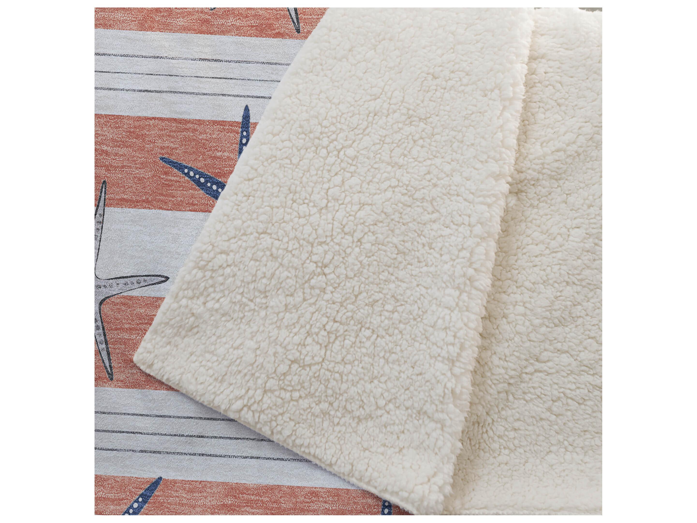 Dalyn Sherpa Orange Polyester Throw