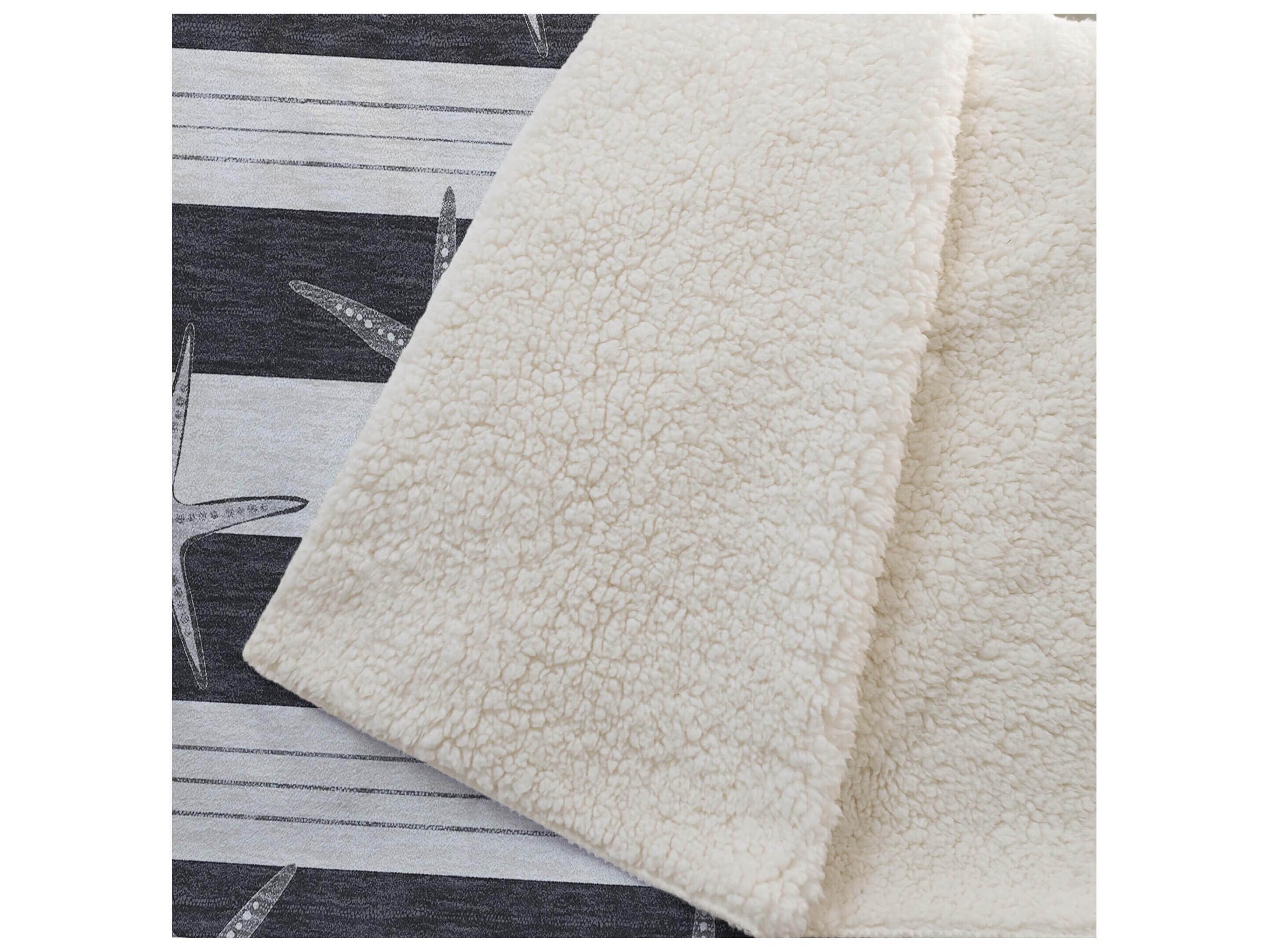 Dalyn Sherpa Black Polyester Throw