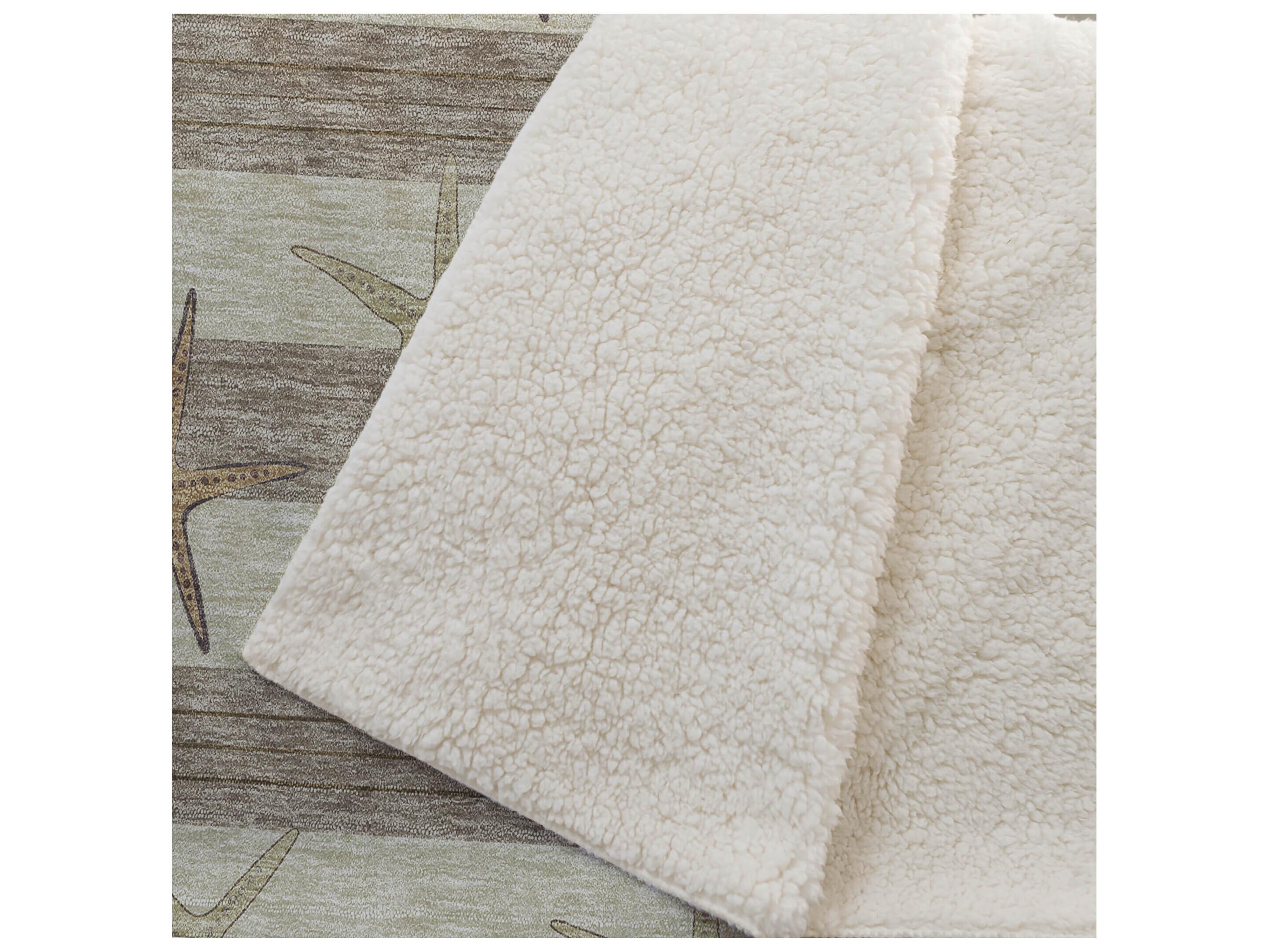 Dalyn Sherpa Beige Polyester Throw