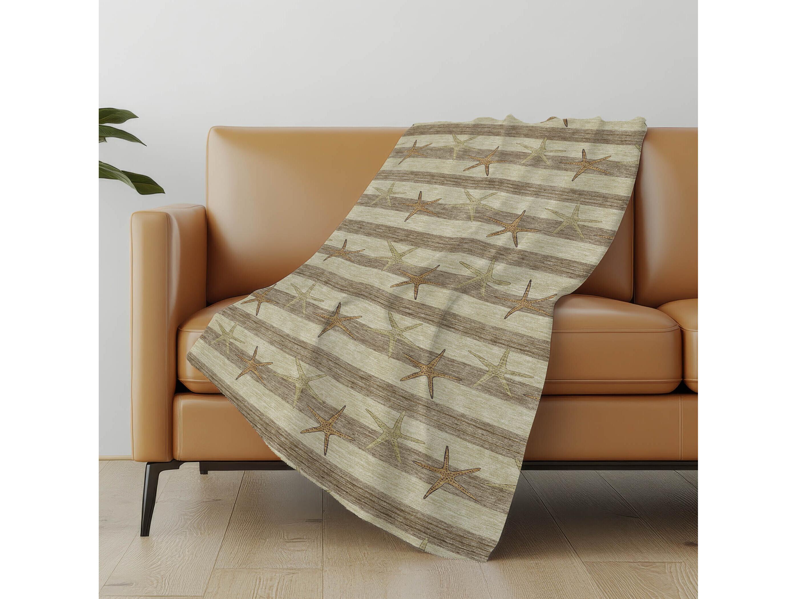 Dalyn Sherpa Beige Polyester Throw