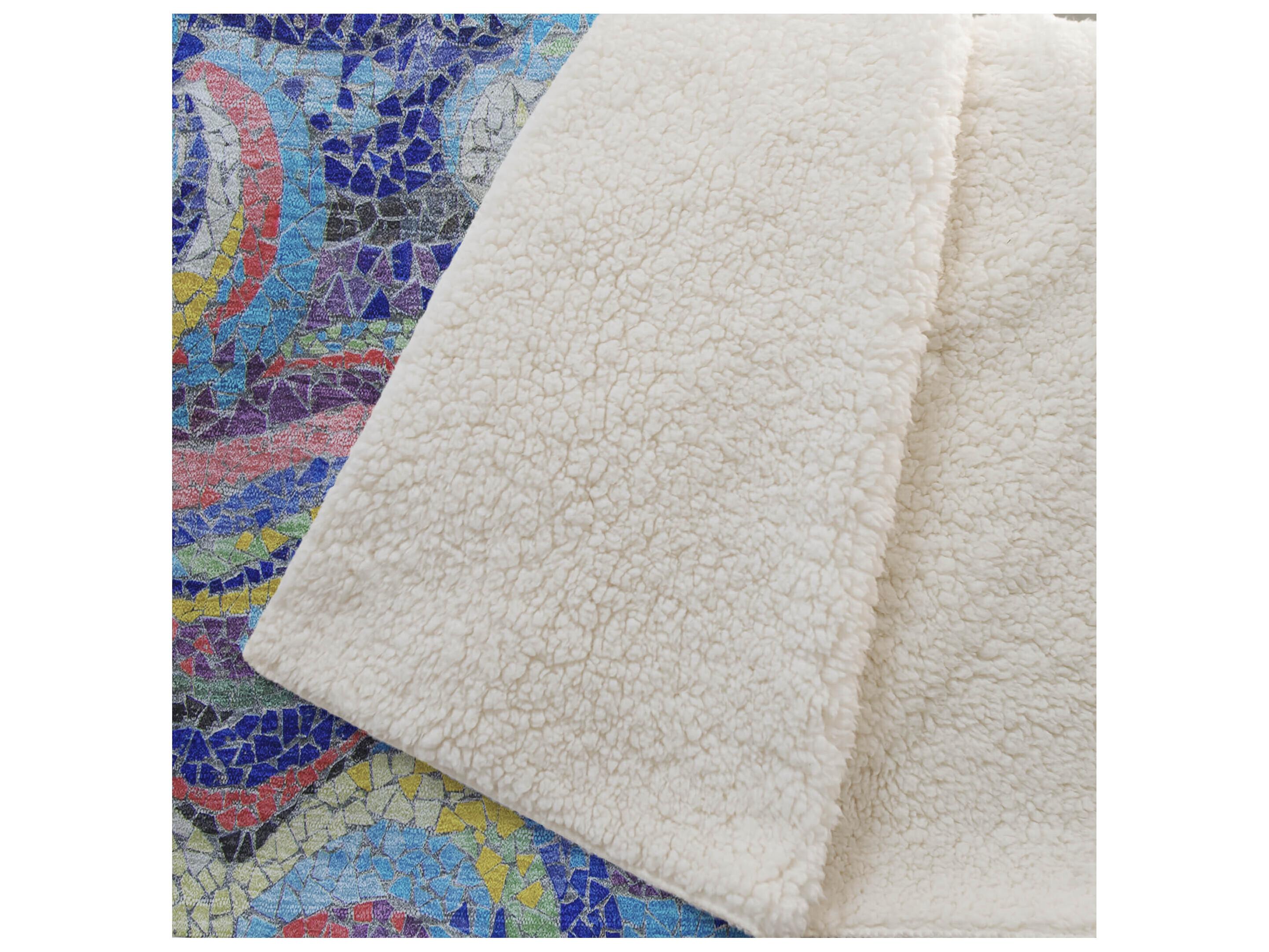 Dalyn Sherpa Blue Polyester Throw