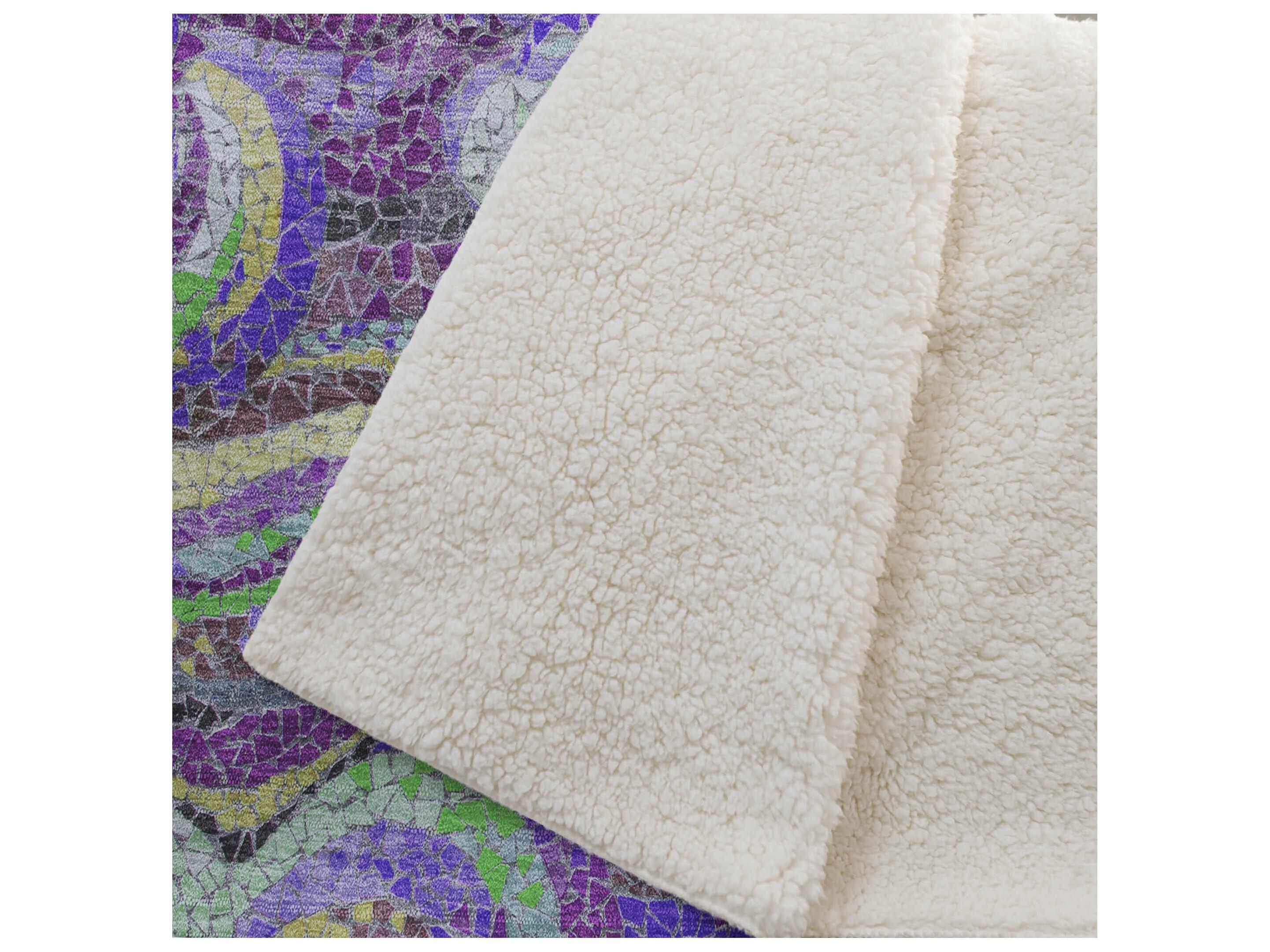 Dalyn Sherpa Purple Polyester Throw