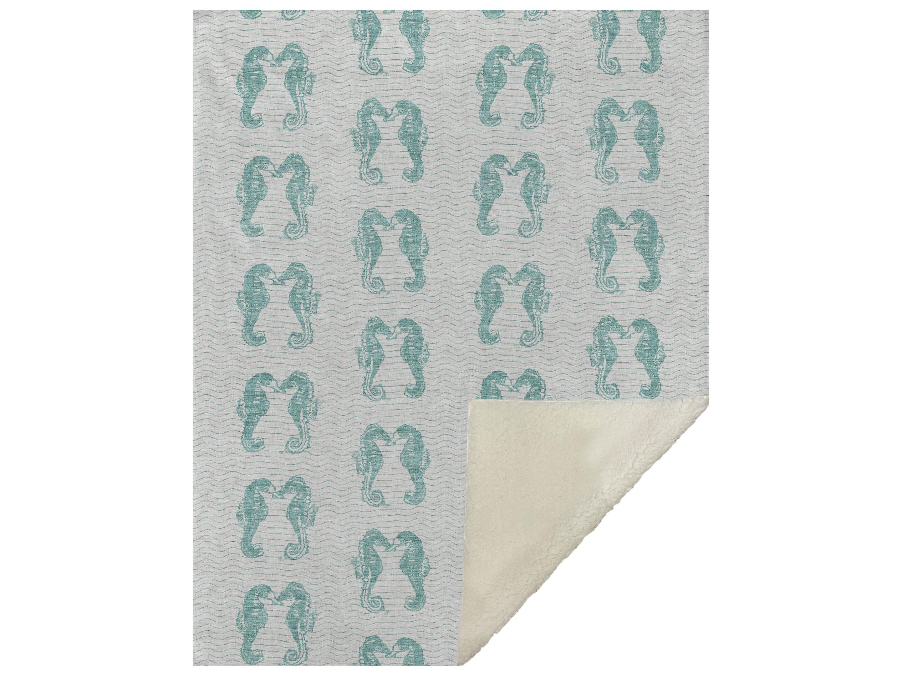 Dalyn Sherpa Teal Polyester Throw