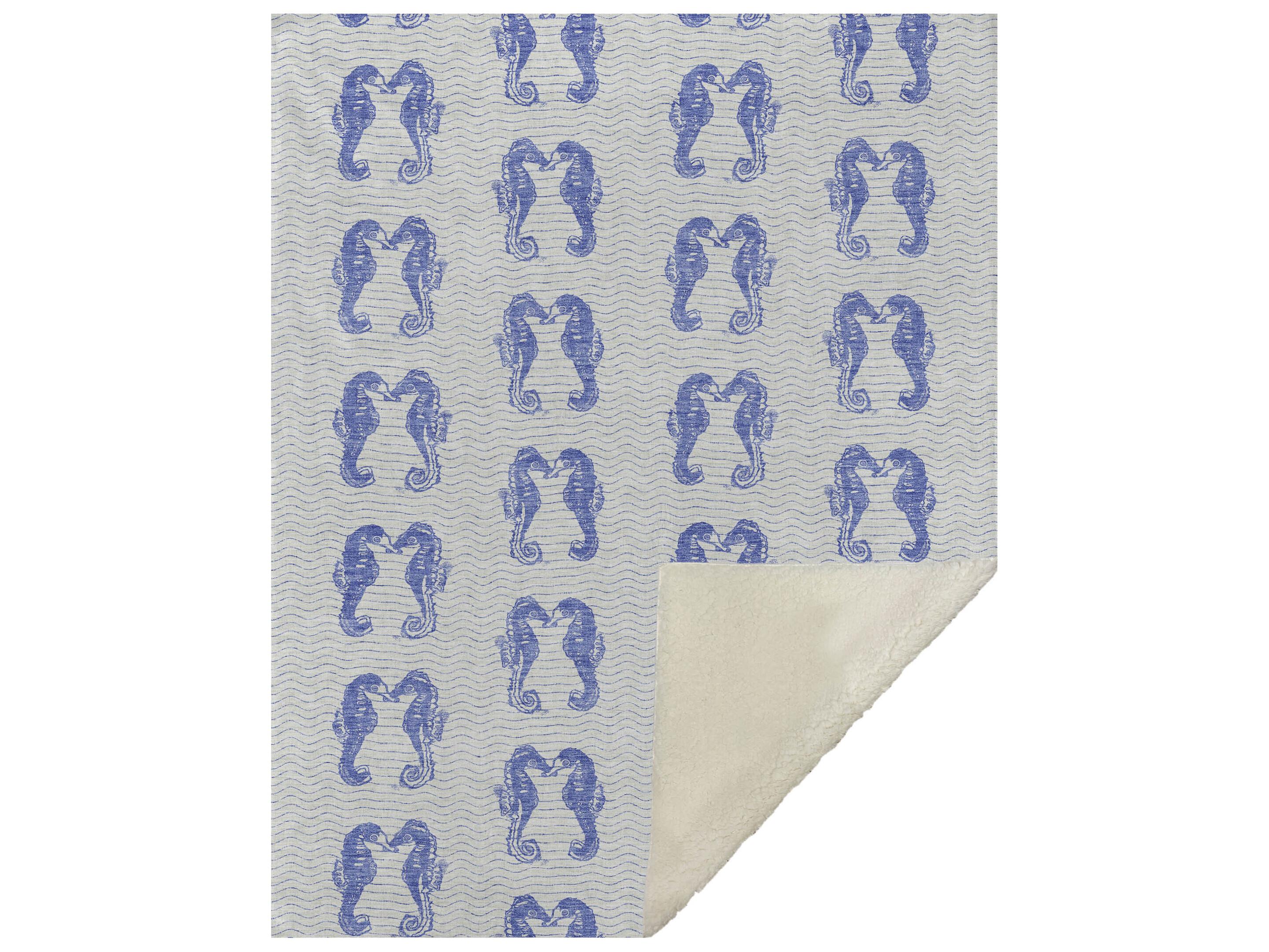 Dalyn Sherpa Navy Polyester Throw