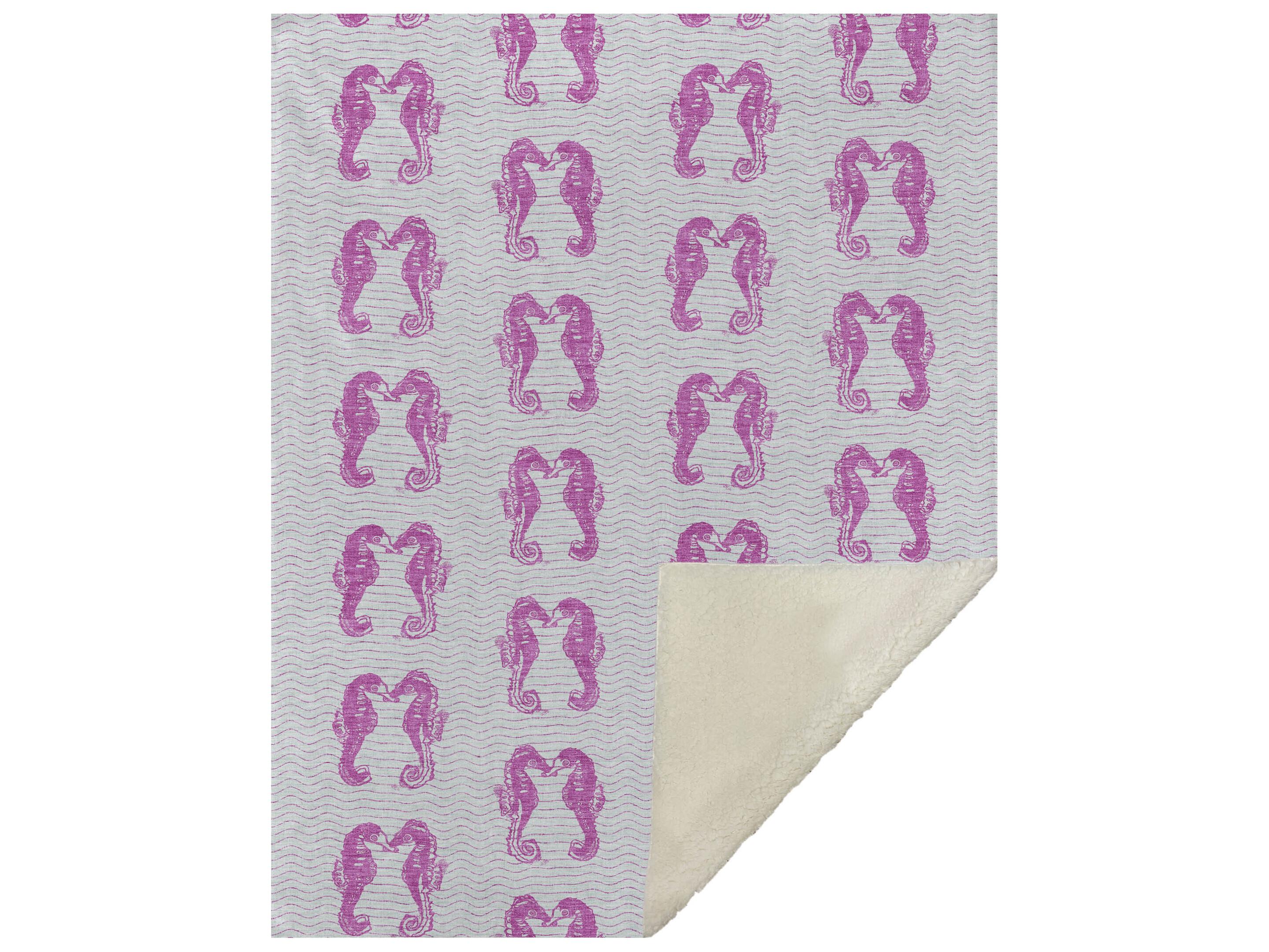 Dalyn Sherpa Pink Polyester Throw