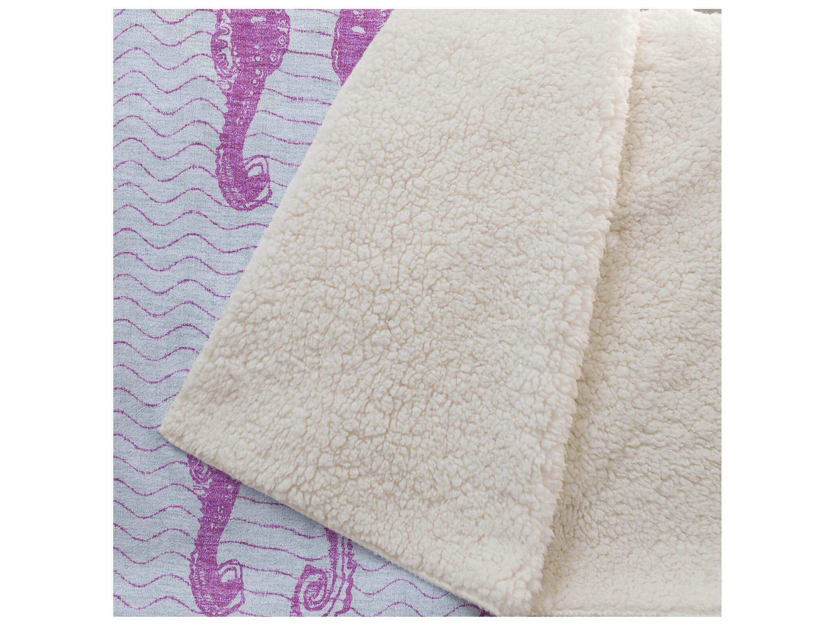Dalyn Sherpa Pink Polyester Throw