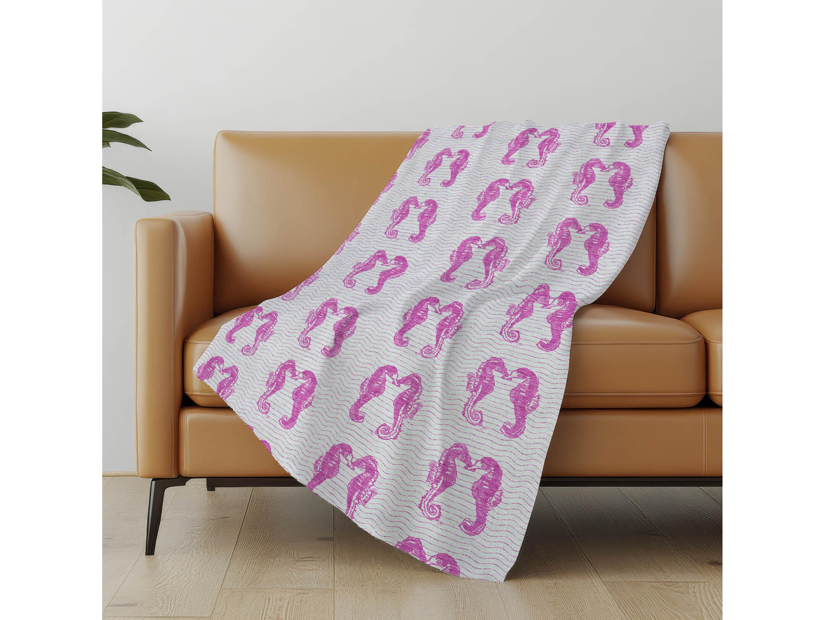 Dalyn Sherpa Pink Polyester Throw