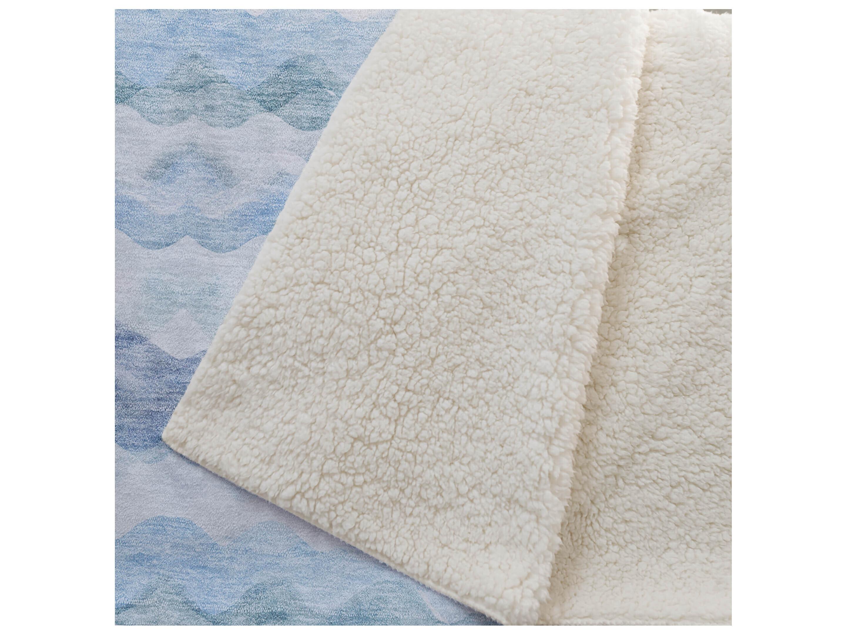 Dalyn Sherpa Blue Polyester Throw