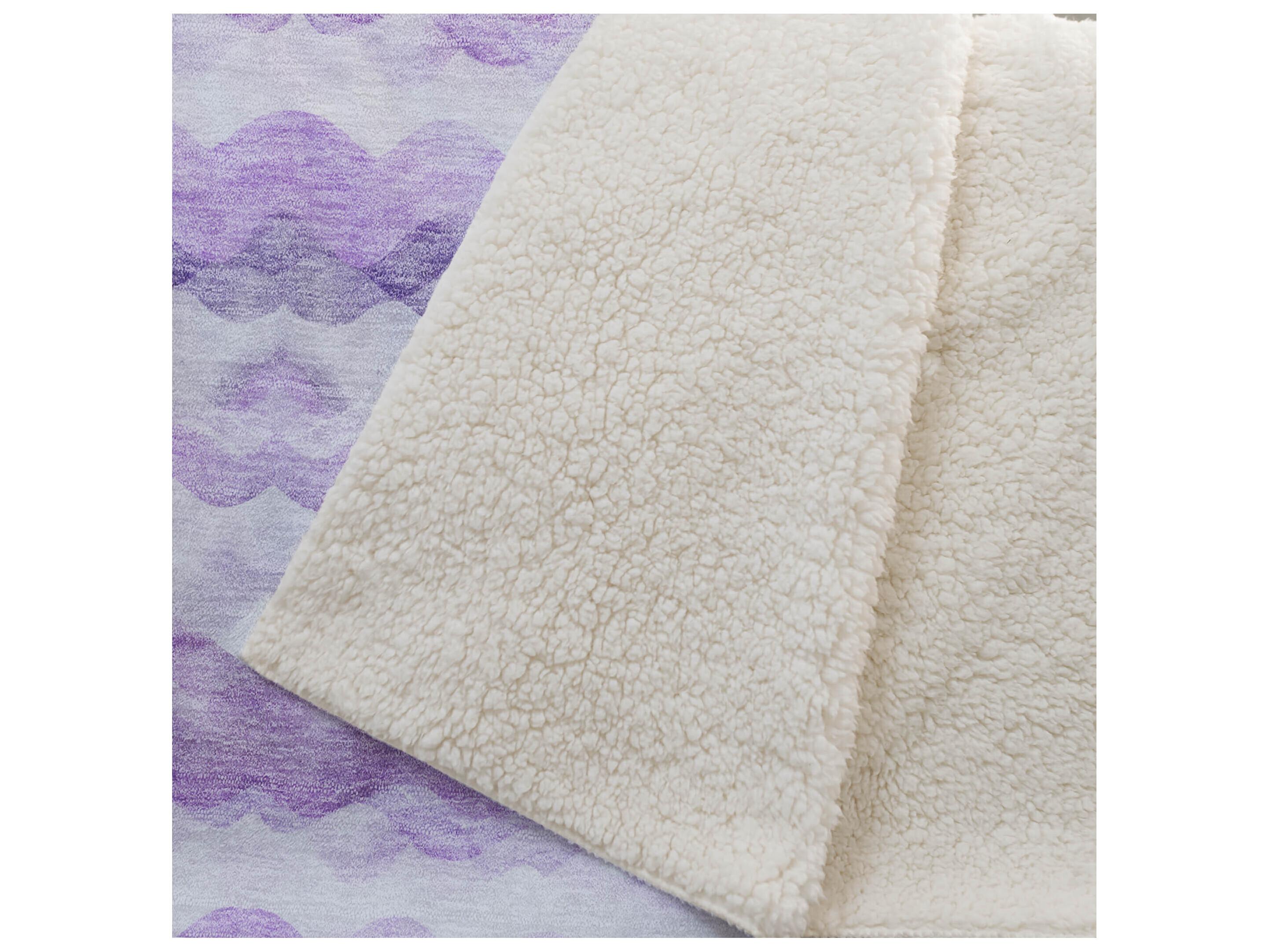 Dalyn Sherpa Purple Polyester Throw