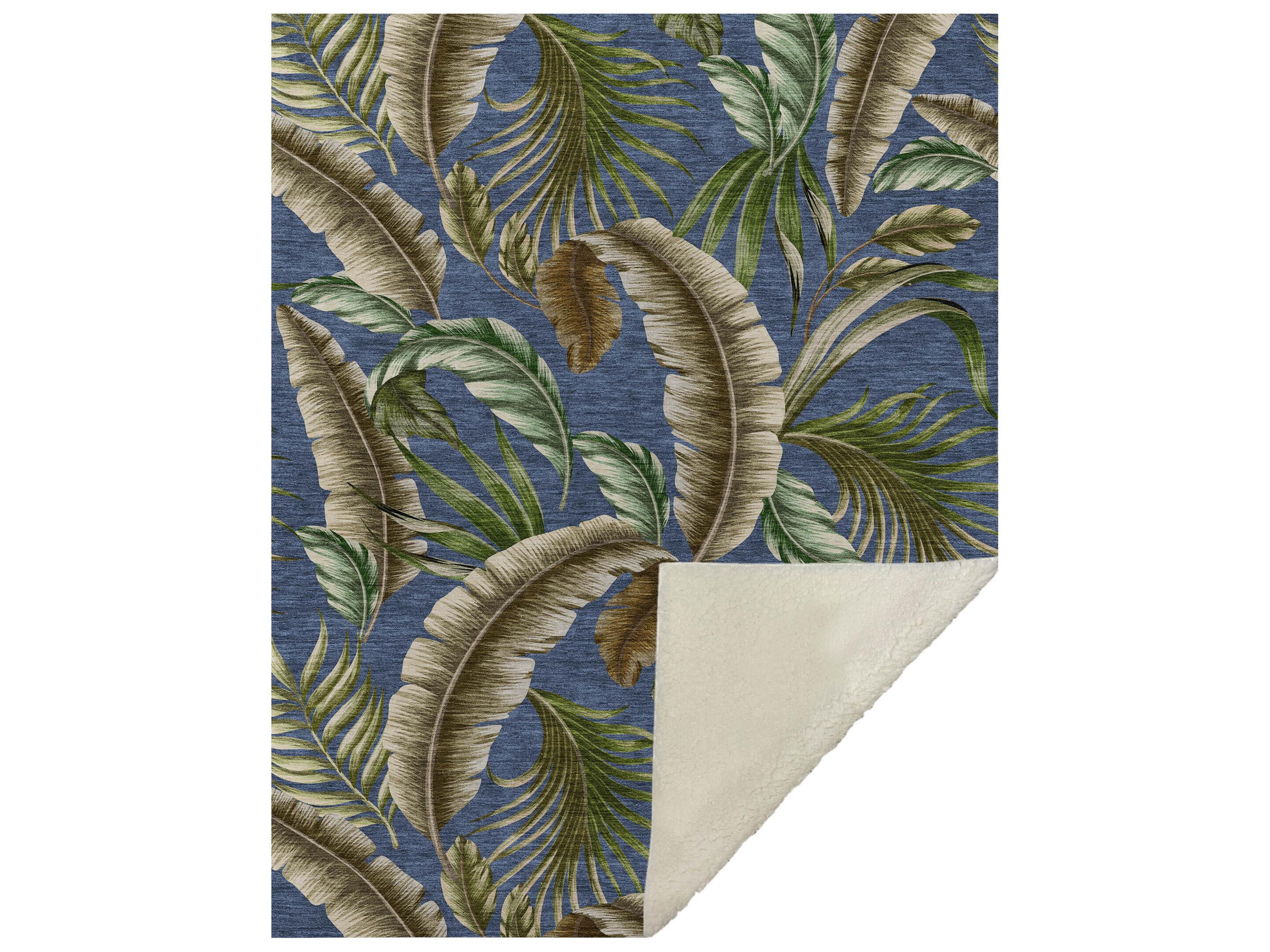 Dalyn Sherpa Blue Polyester Throw