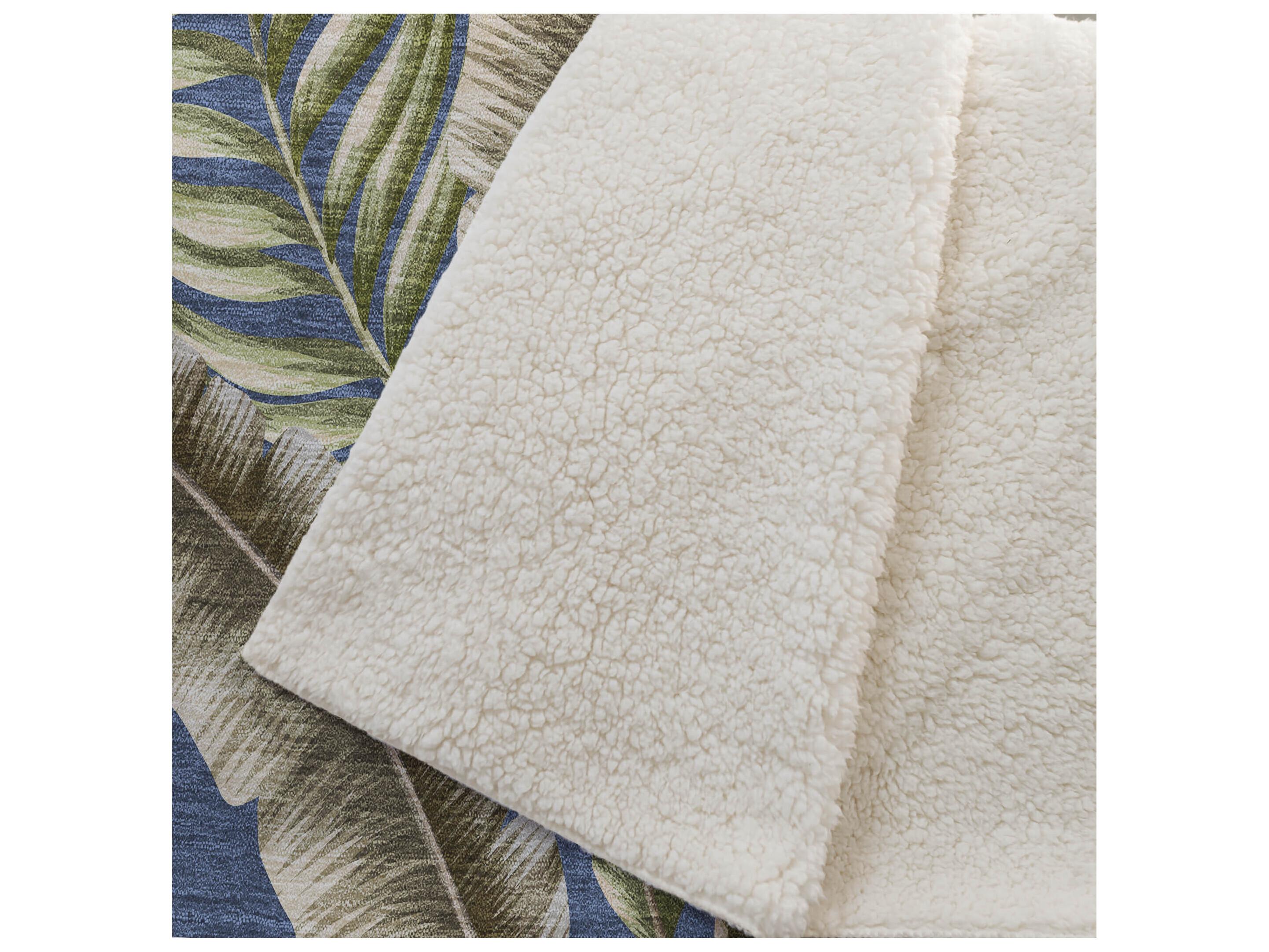 Dalyn Sherpa Blue Polyester Throw