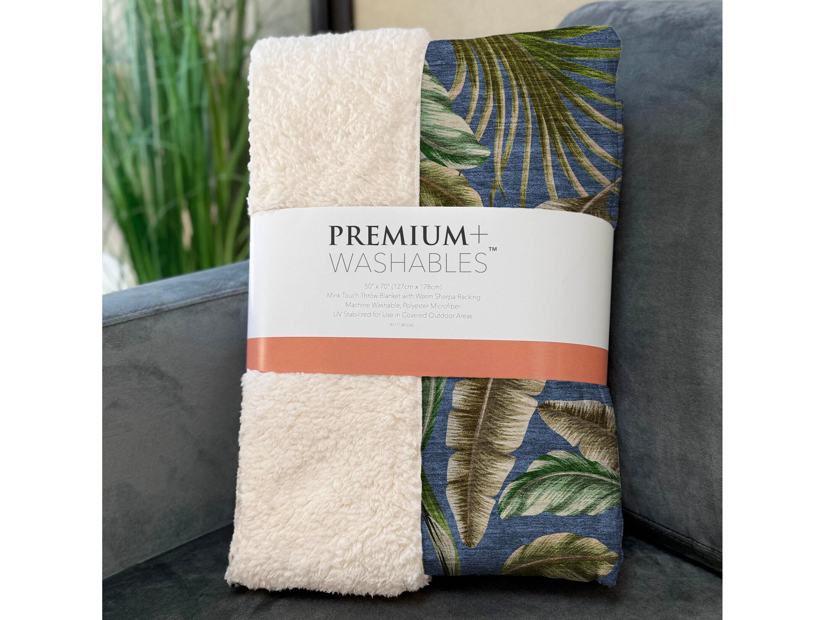 Dalyn Sherpa Blue Polyester Throw