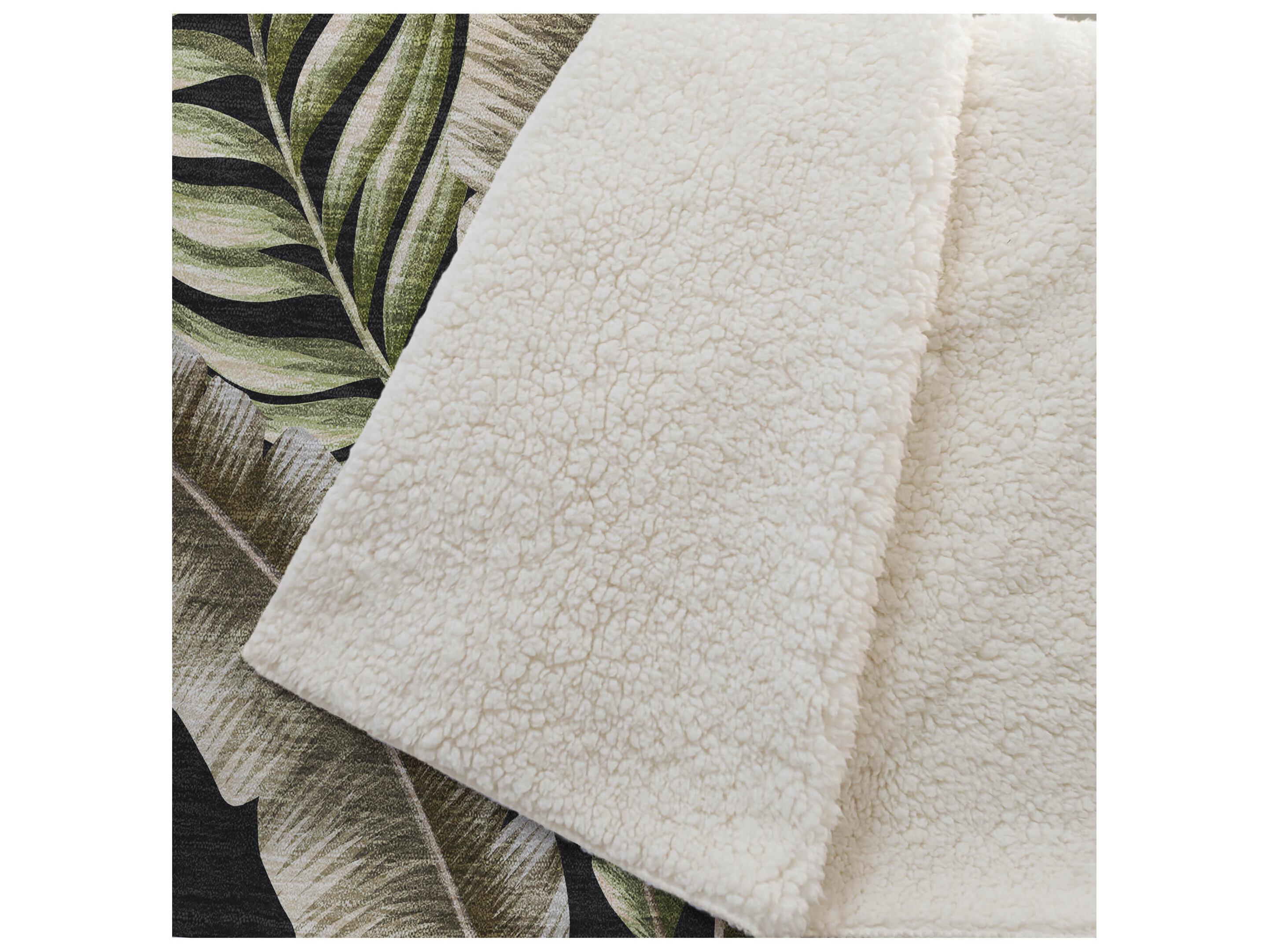 Dalyn Sherpa Black Polyester Throw