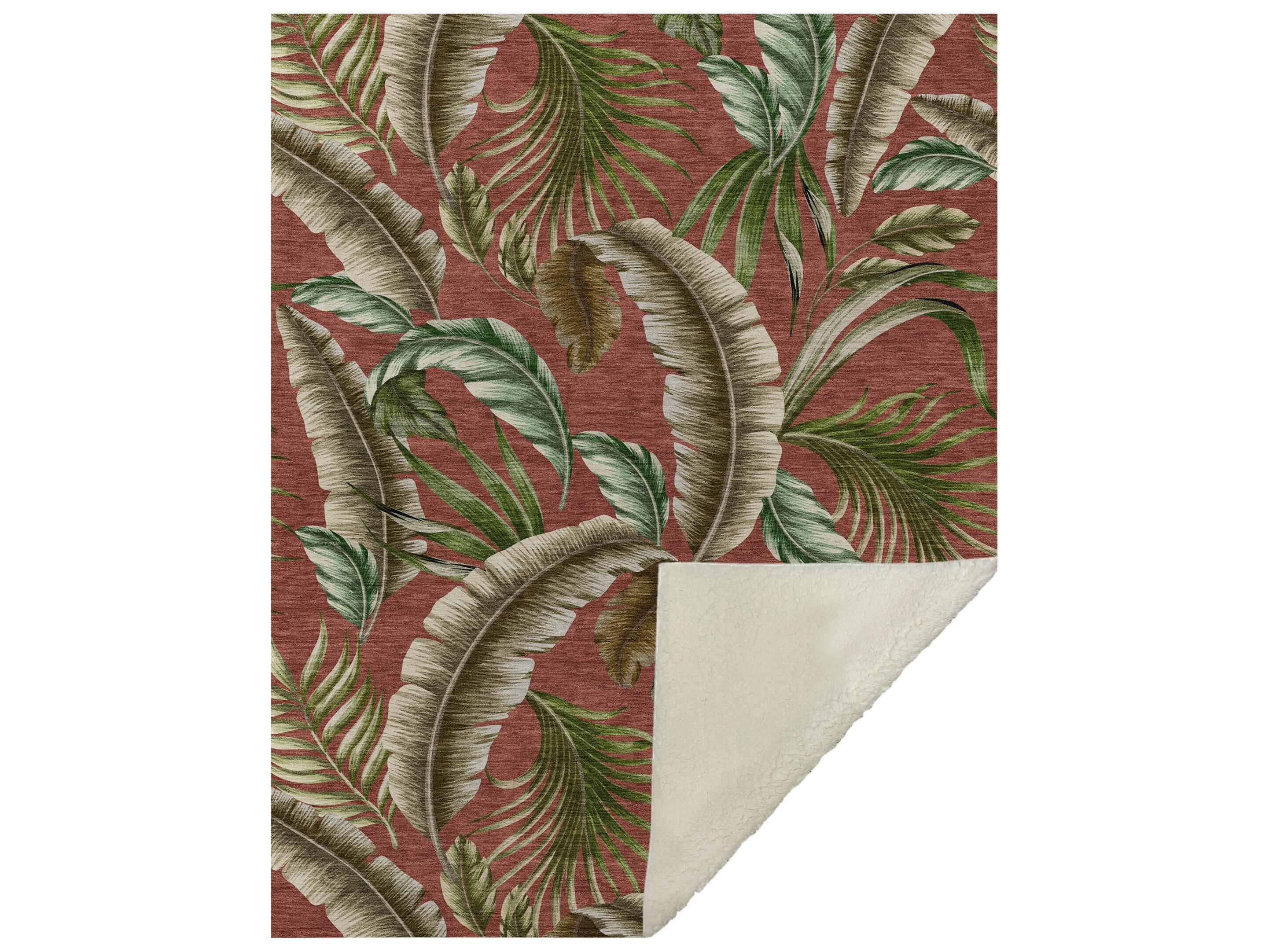 Dalyn Sherpa Red Polyester Throw