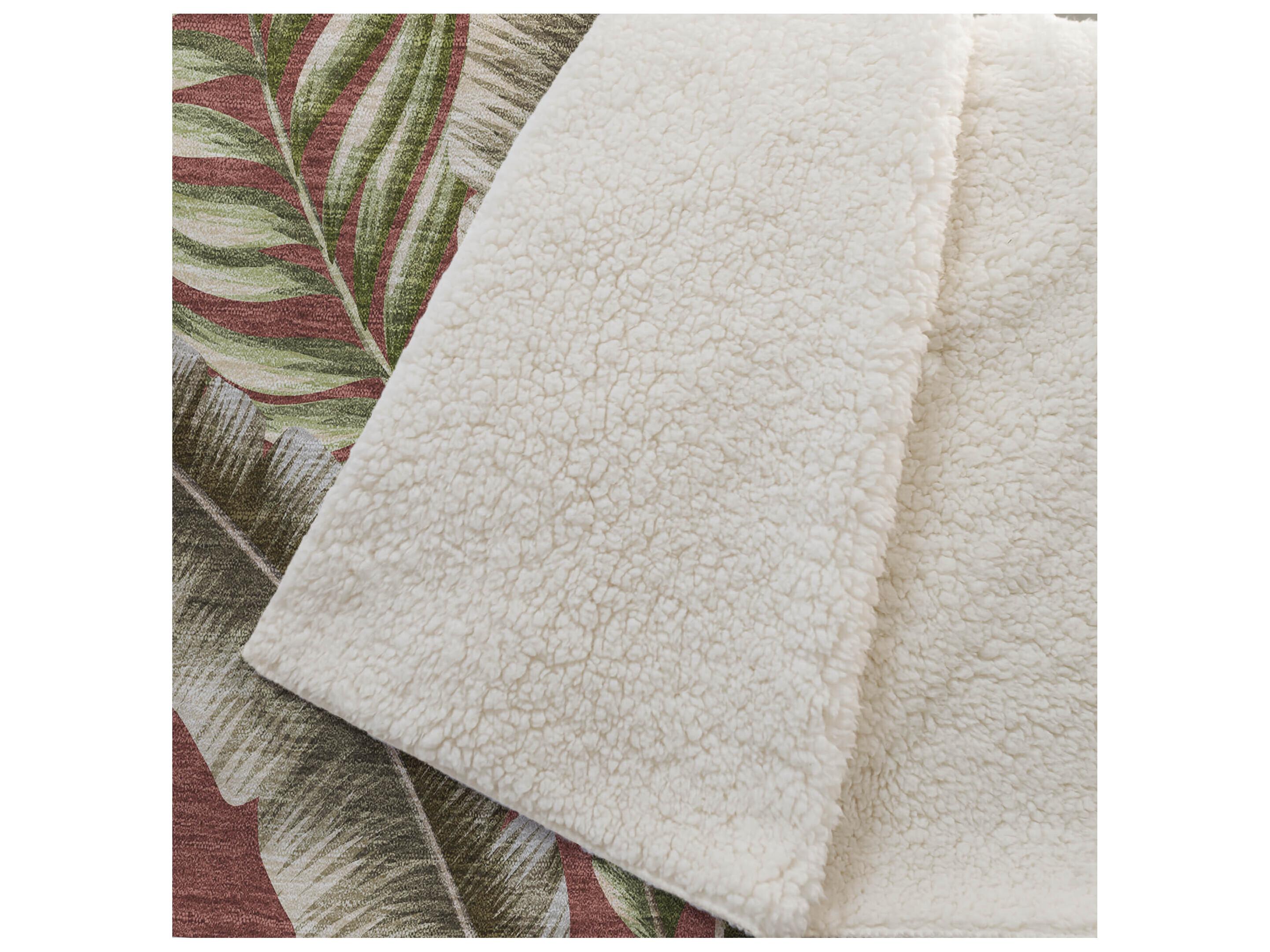 Dalyn Sherpa Red Polyester Throw