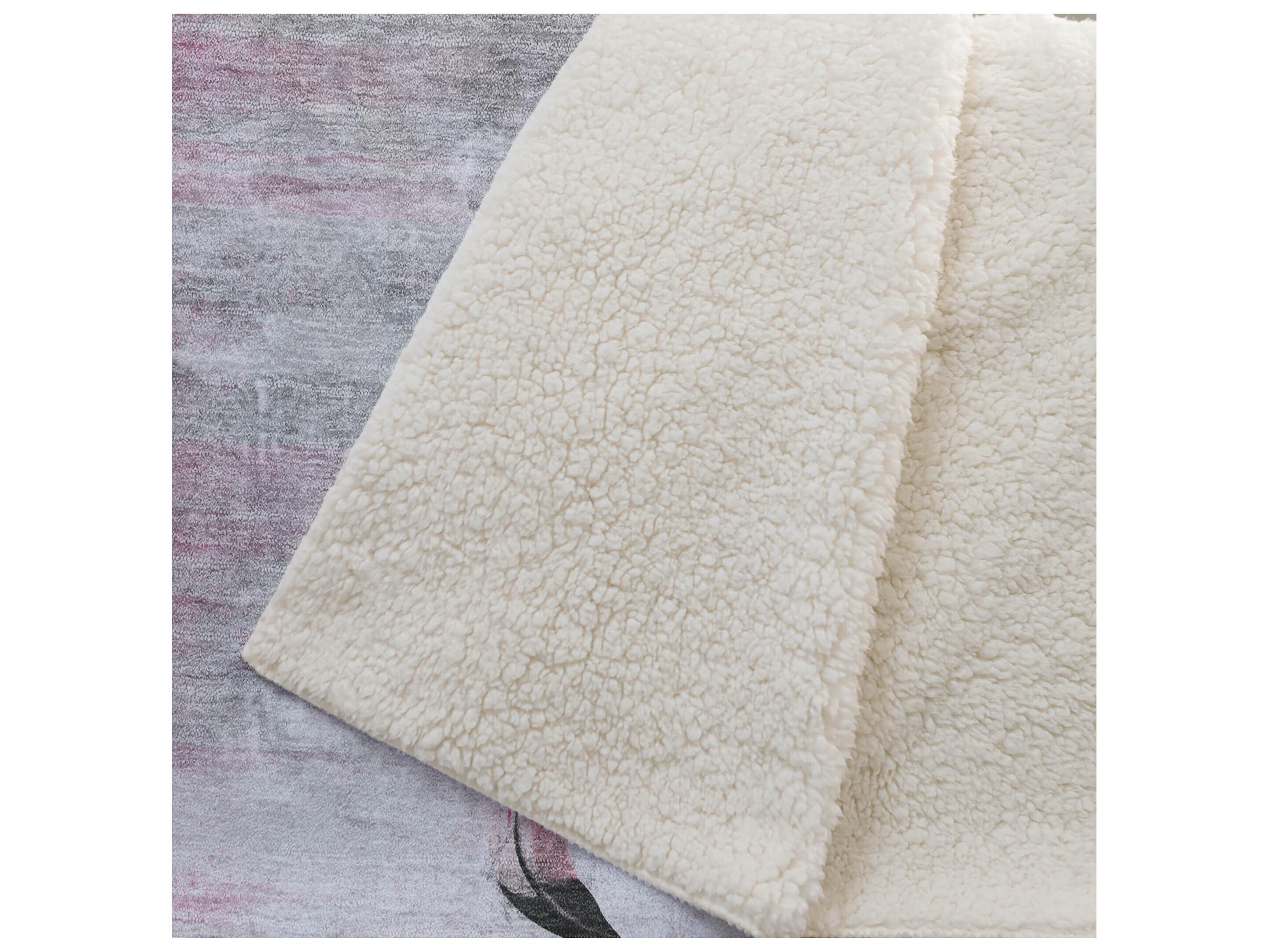 Dalyn Sherpa Gray Polyester Throw