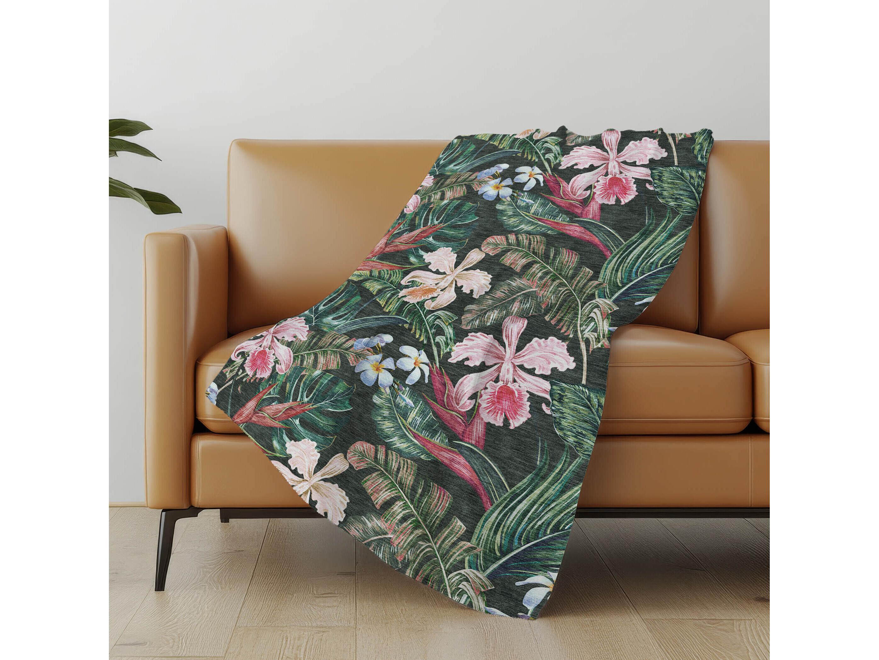 Dalyn Sherpa Black Polyester Throw