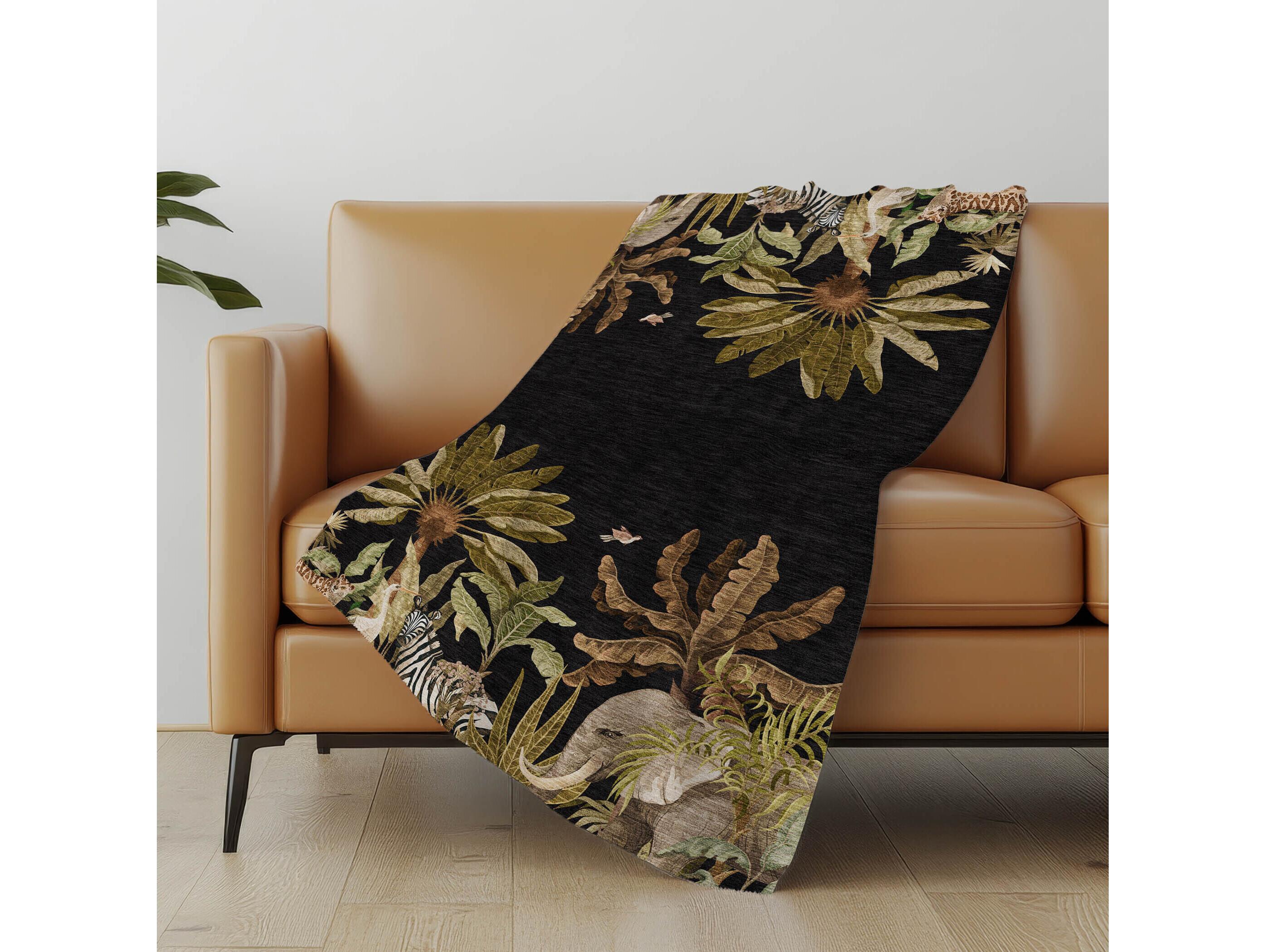 Dalyn Sherpa Black Polyester Throw